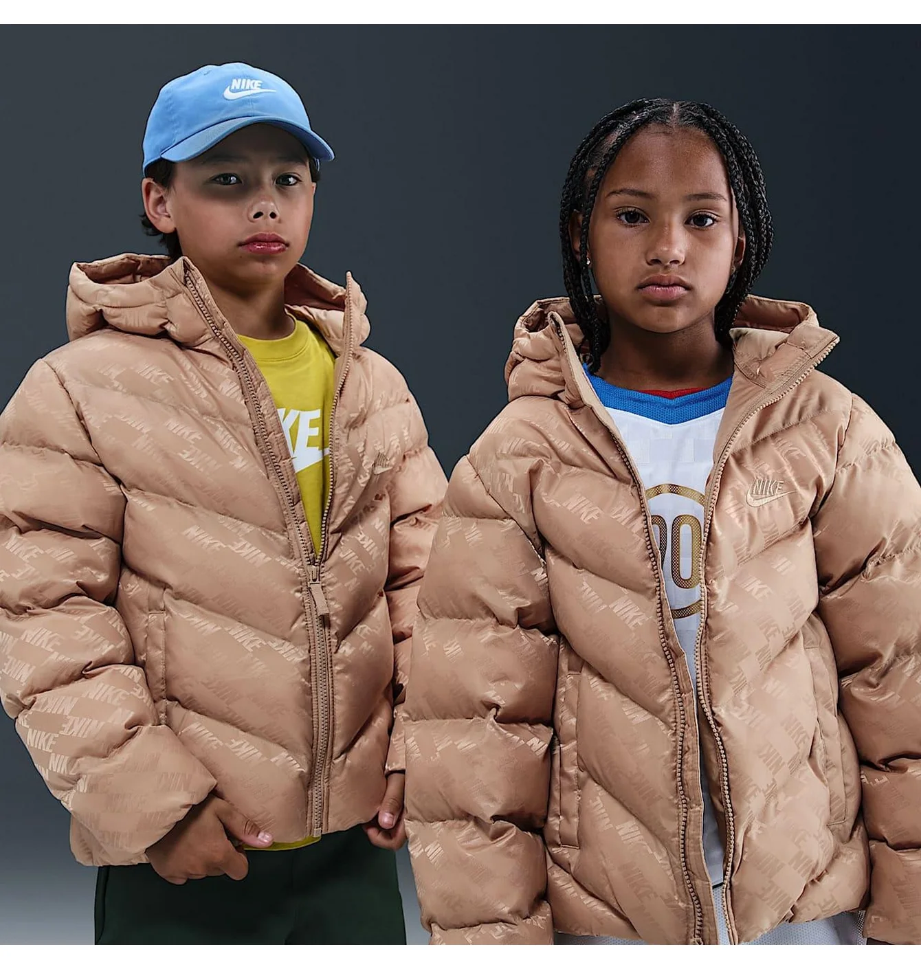 Пуховик дитячий Nike K Nsw Tf Adp Puffer Gx Beige HQ9374-200