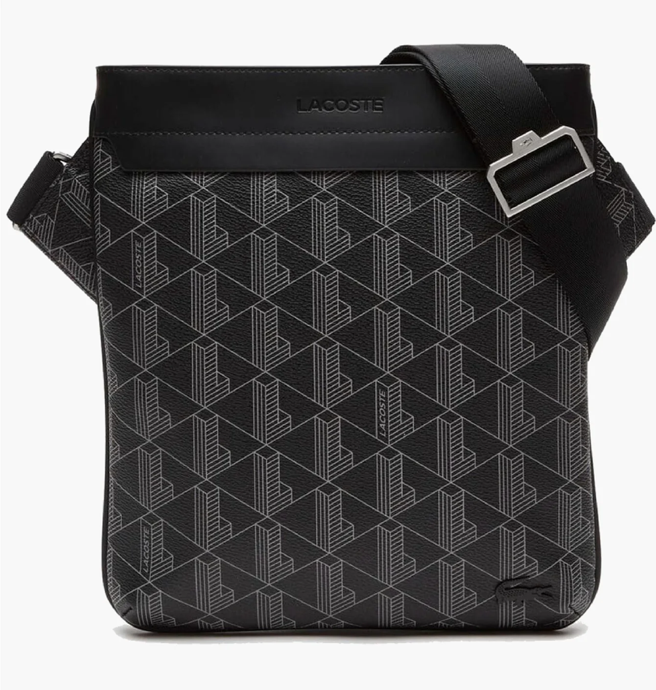 Сумка чоловіча Lacoste Monogram Black NH4260LX-0-H45