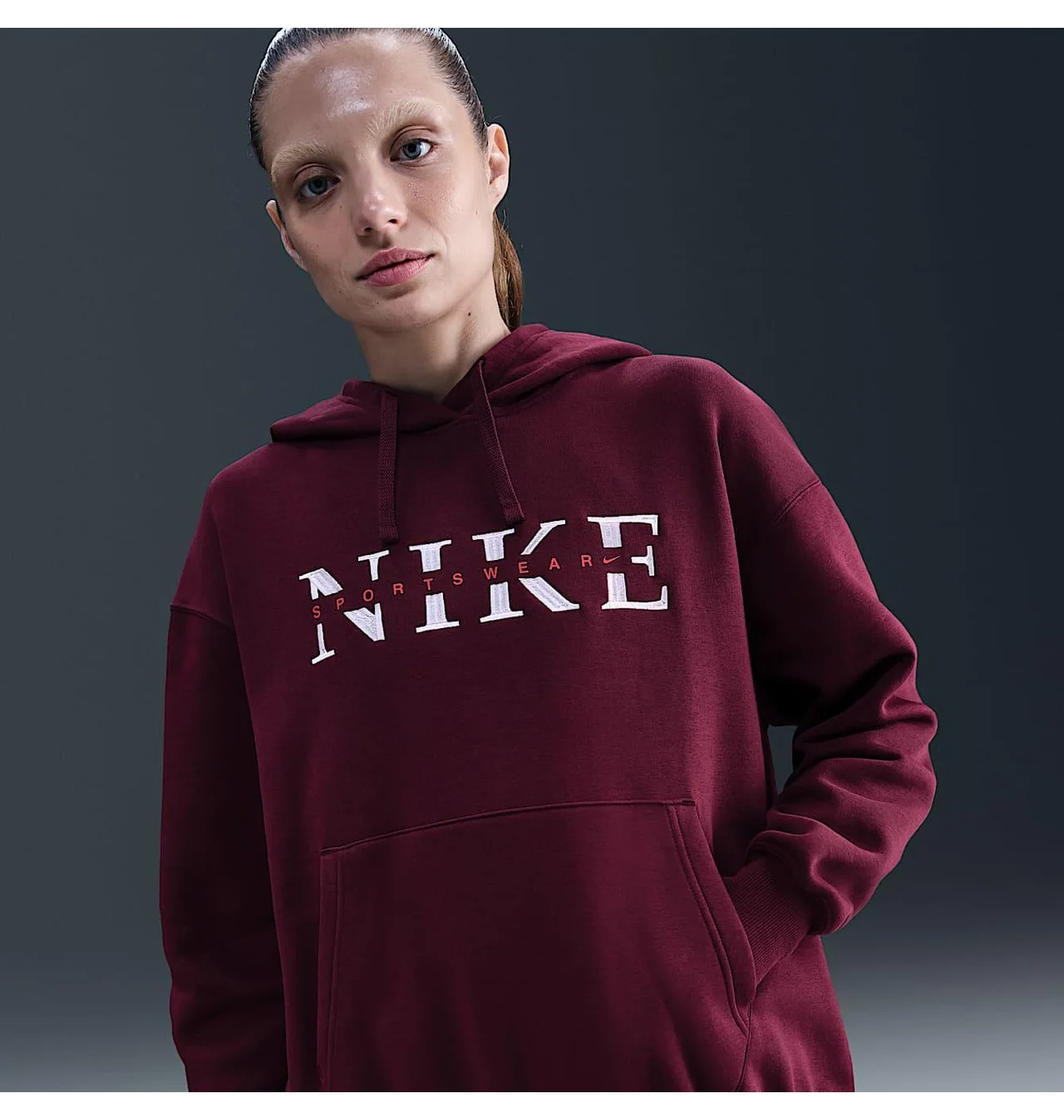 Худі жіноче Nike Sportswear Phoenix Fleece Bordo IH4054-610