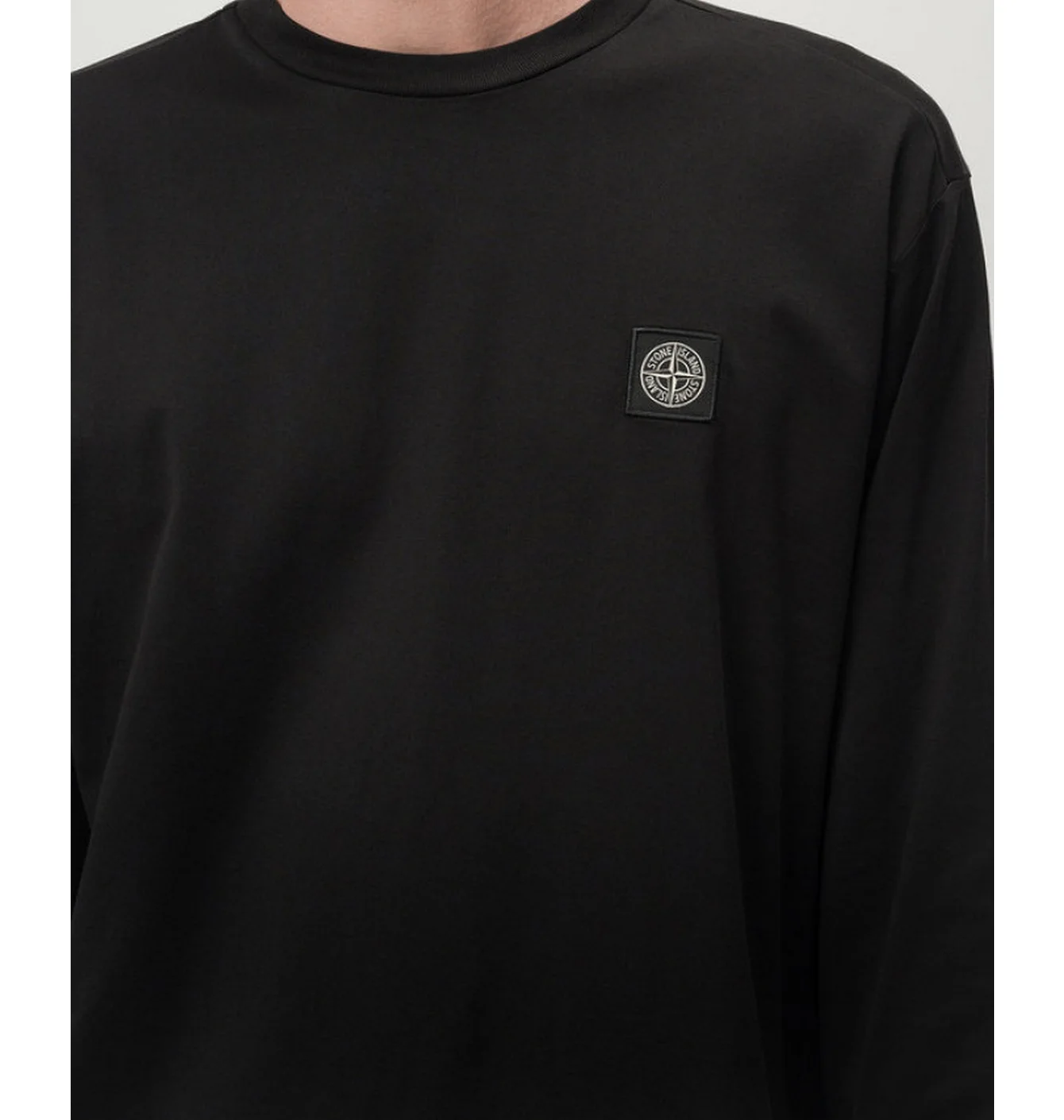 Лонгслів чоловічий Stone Island Logo L/S T-Shirt Black 811522713-A0029
