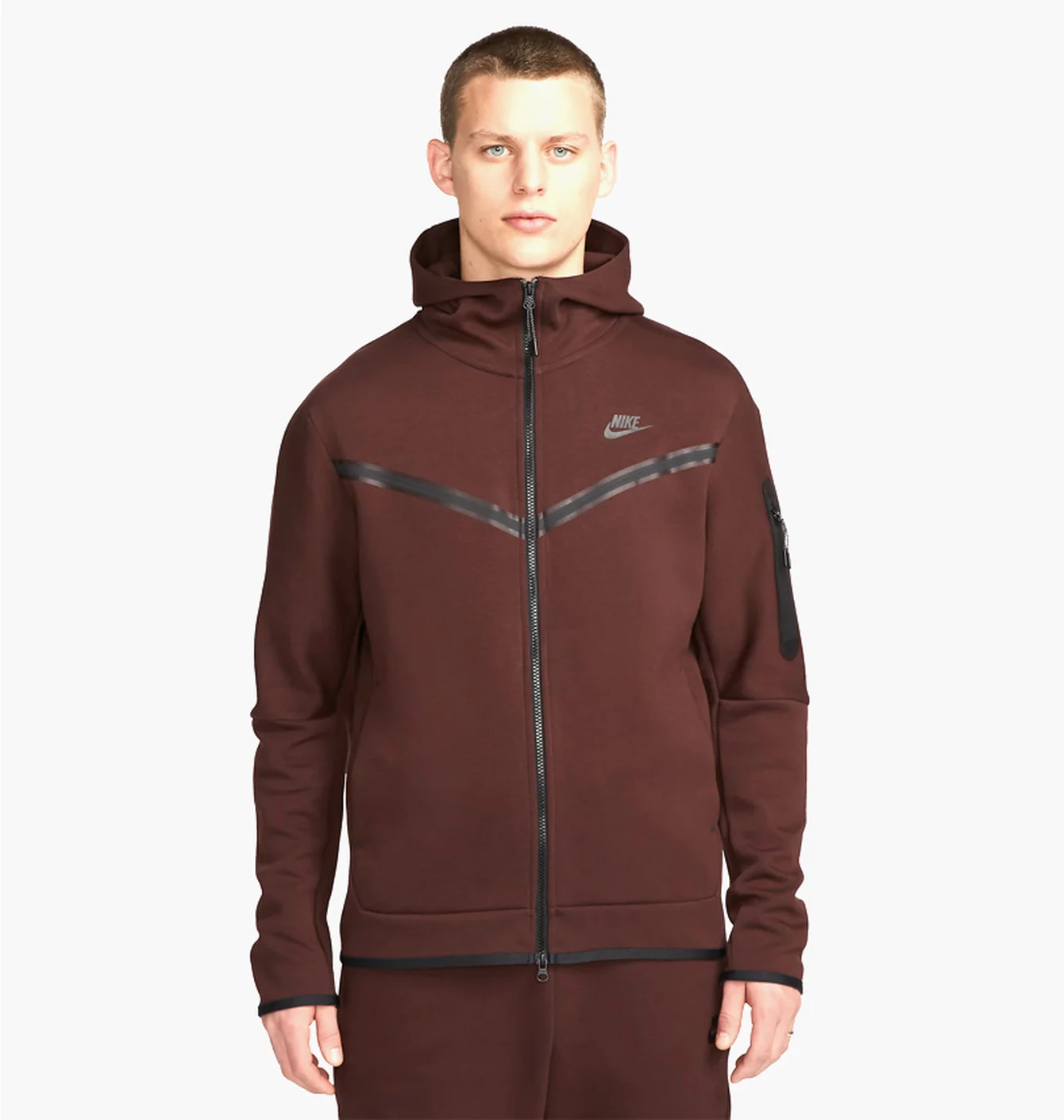 Толстовка чоловіча Nike Sportswear Tech Fleece Brown Cu4489-227