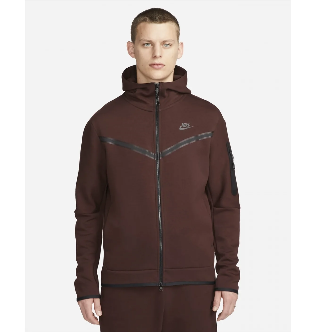 Толстовка чоловіча Nike Sportswear Tech Fleece Brown Cu4489-227