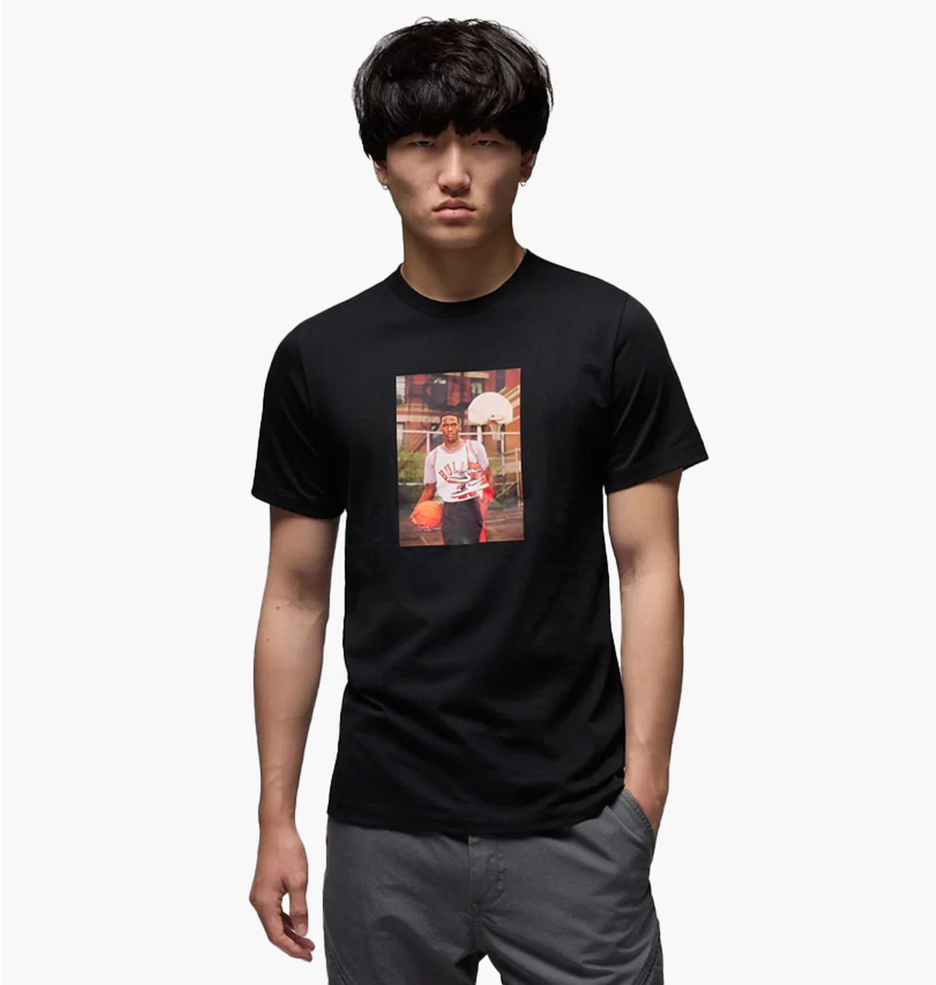Футболка чоловіча Air Jordan Brand Photo Ss Crew Black HJ2354-010