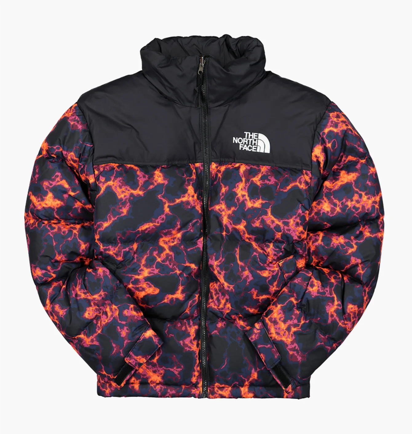 Пуховик унісекс The North Face 1996 Retro Nuptse Marble Camo Print Black/Orange NF0A5IX429K
