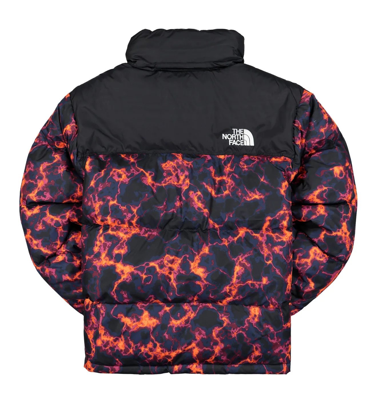 Пуховик унісекс The North Face 1996 Retro Nuptse Marble Camo Print Black/Orange NF0A5IX429K