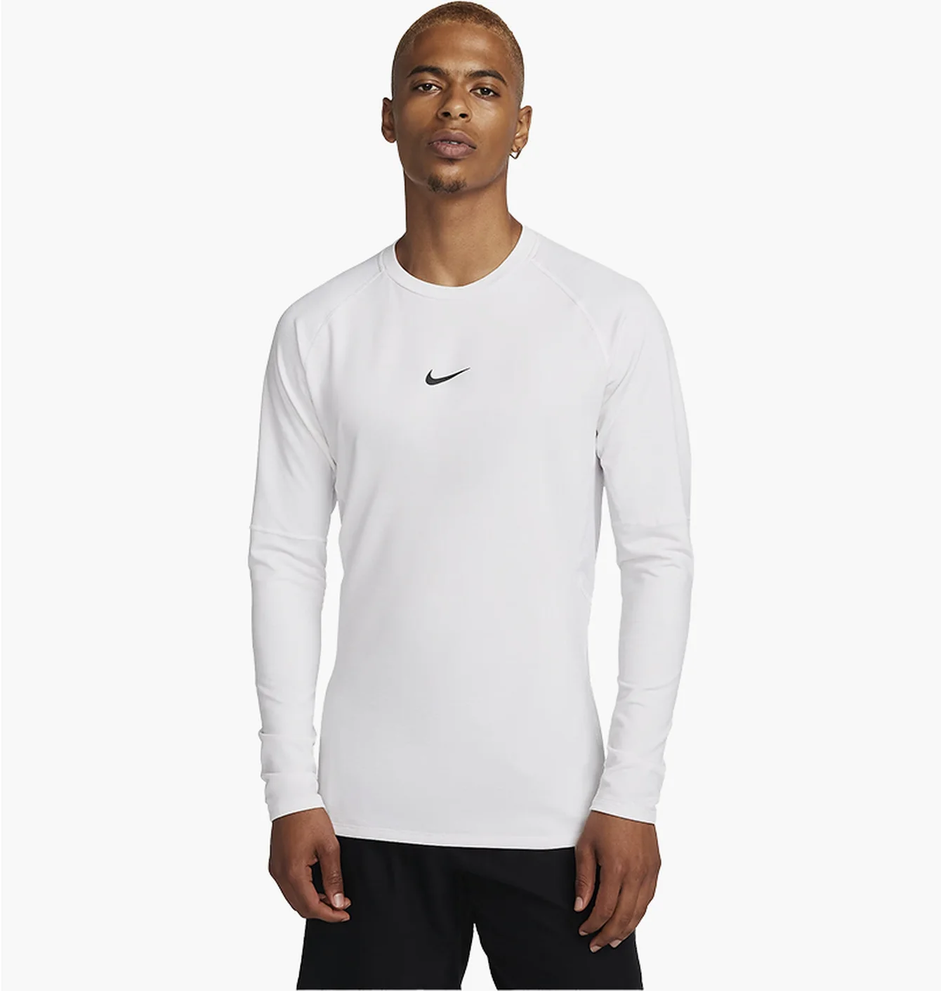 Лонгслів чоловічий Nike Pro Warm Long-Sleeve Top White FB7982-100