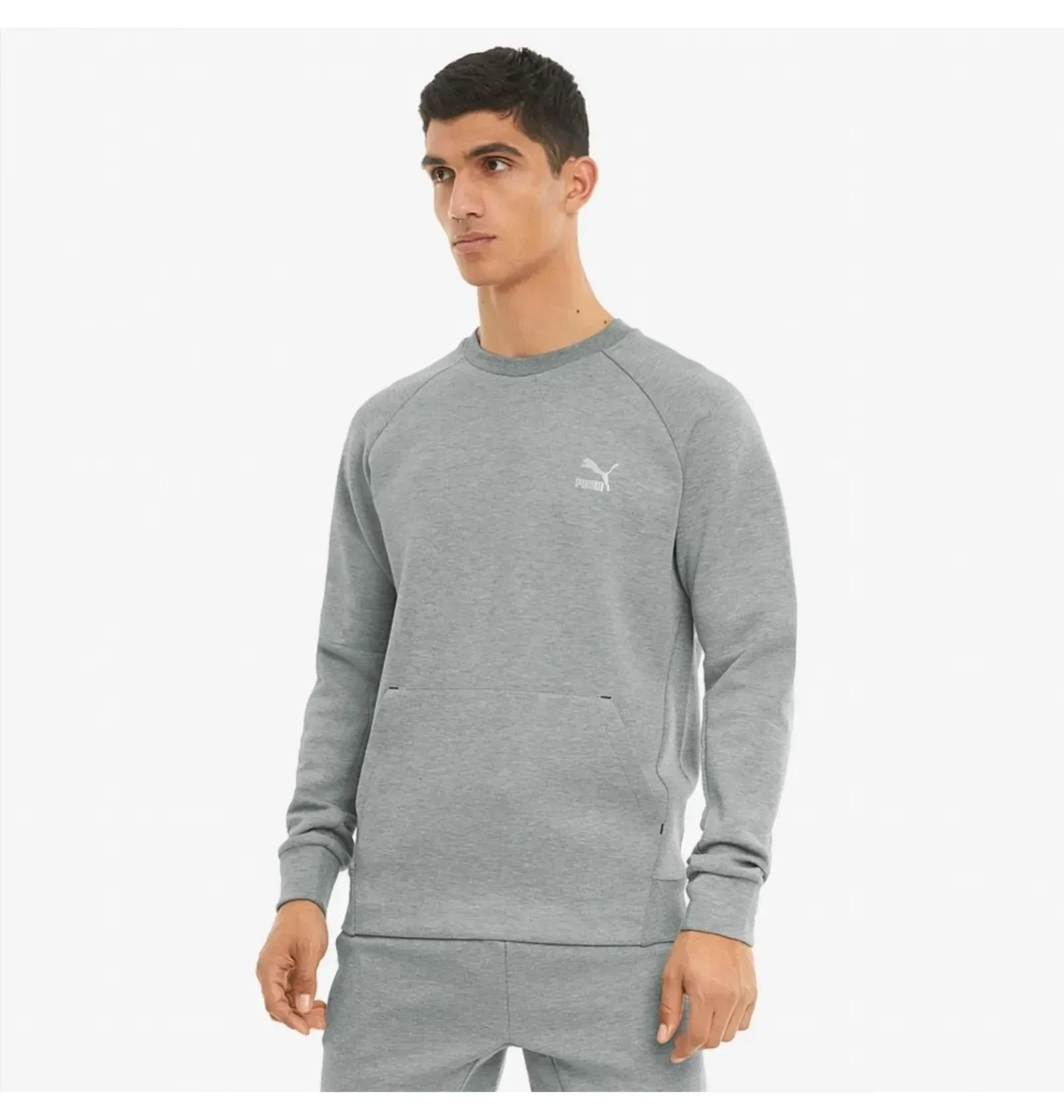 Кофта чоловіча Puma Classics Tech Crew Grey 53077903 (530779-03)