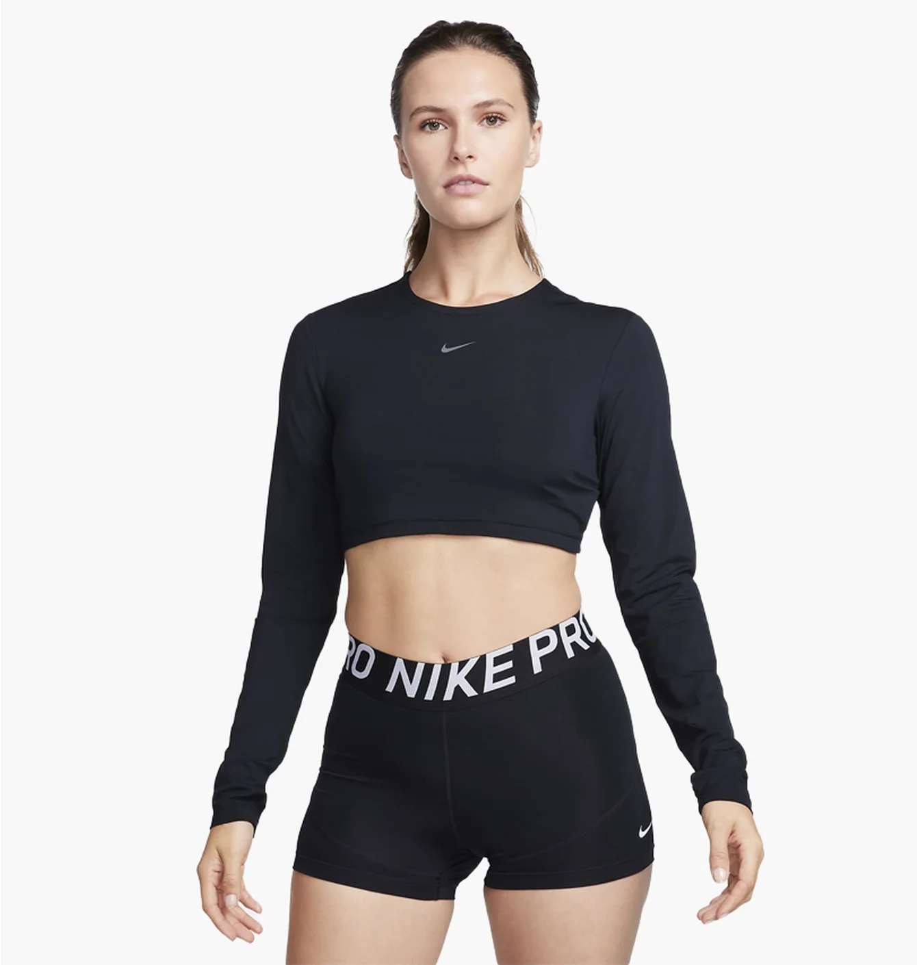 Топ жіночий Nike Pro Dri-Fit WomenS Cropped Long-Sleeve Top Black FB5233-010