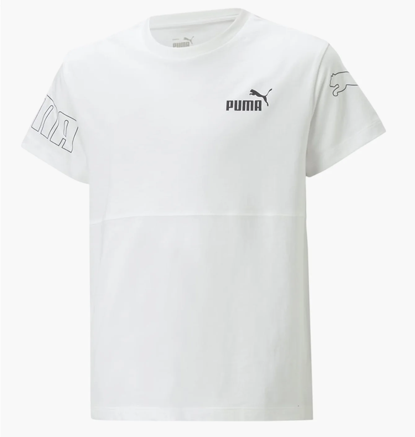Футболка дитяча Puma Power Colour Block Tee Youth White 673547-02