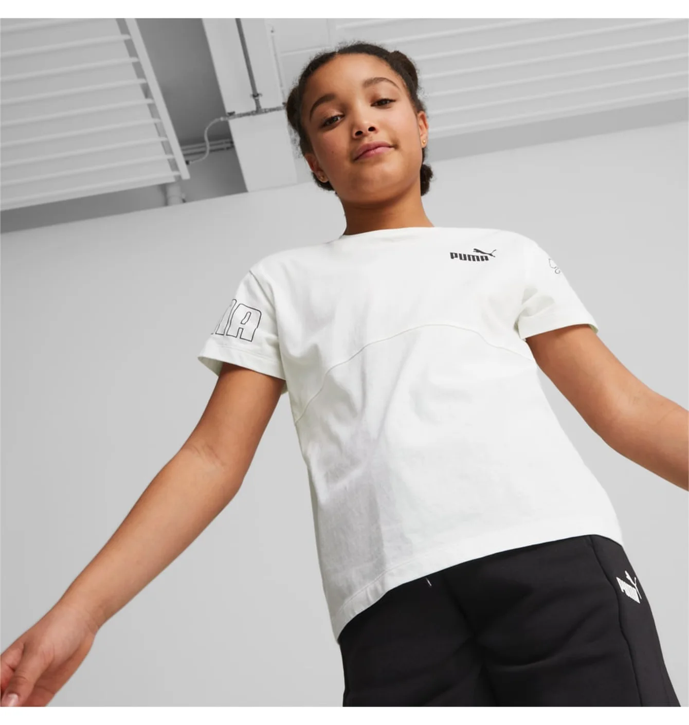 Футболка дитяча Puma Power Colour Block Tee Youth White 673547-02