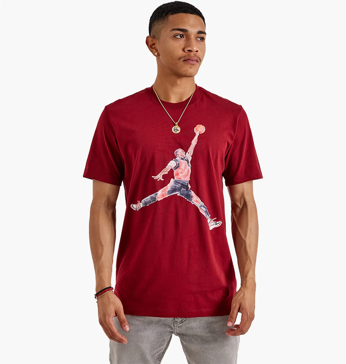 Футболка чоловіча Air Jordan Watercolor Tee Red FN5980-677