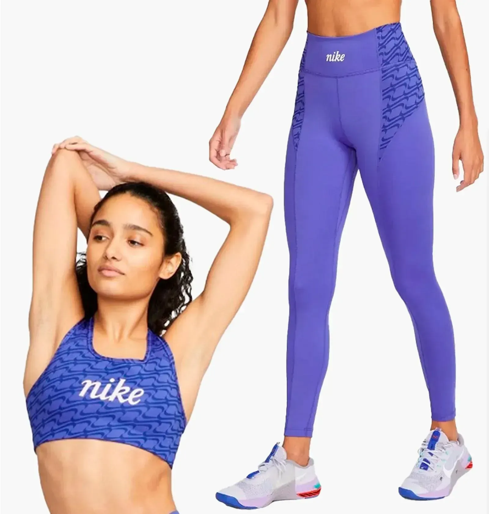 Спортивний костюм жіночий Nike Df Swsh Ic Aop Gx Bra One Df Mr Ic Tght Violet (DQ5121-430__DQ6401-430)