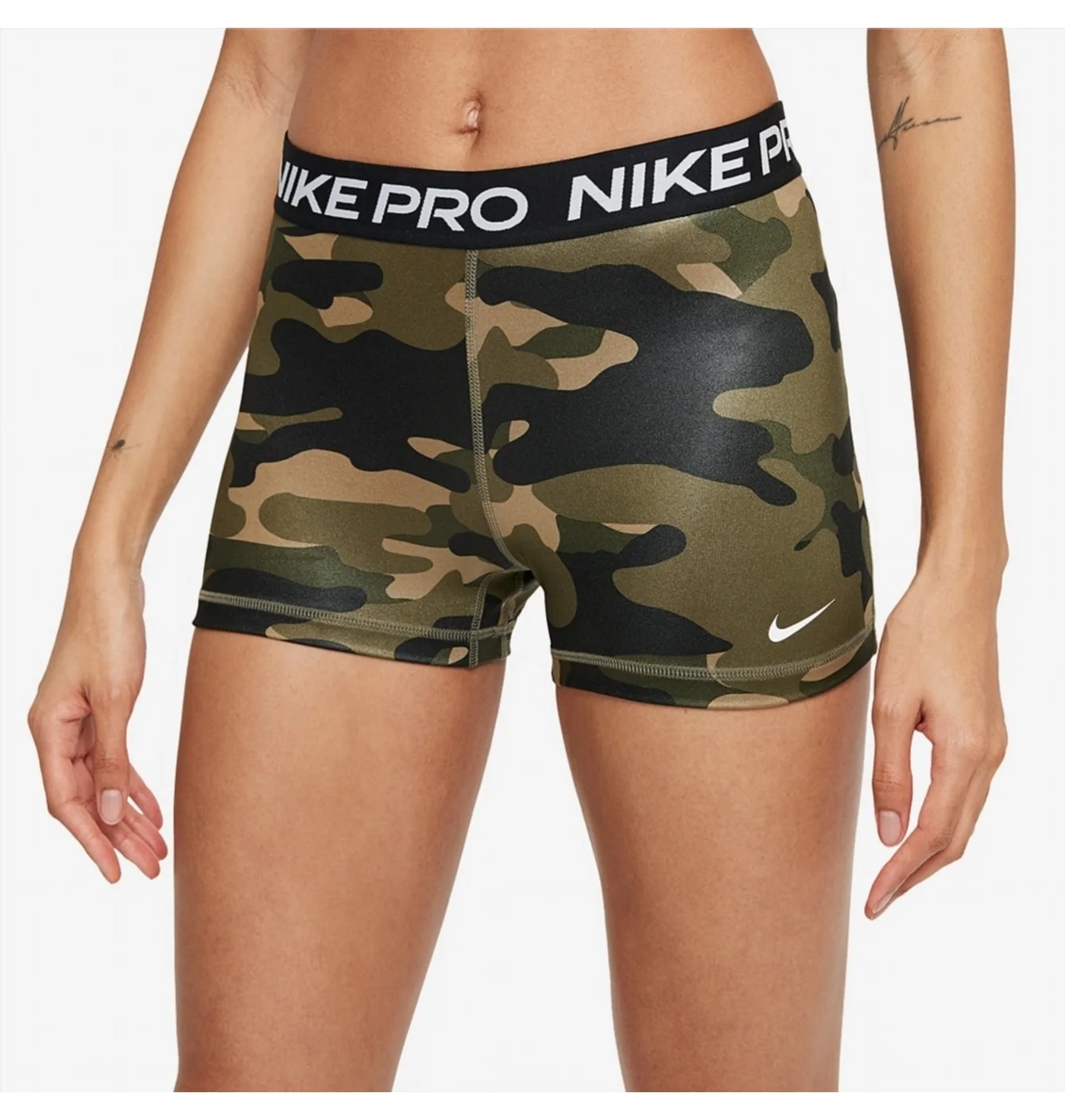 Шорти жіночі Nike Pro Dri-Fit 3Inch Short Camo/Green DJ6440-222