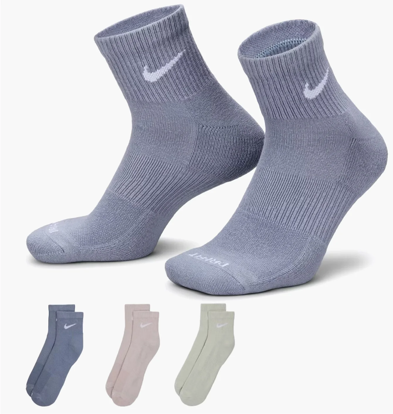 Шкарпетки унісекс Nike Evry Pls Csh Ank 3Pr 132 Multi SX6890-933