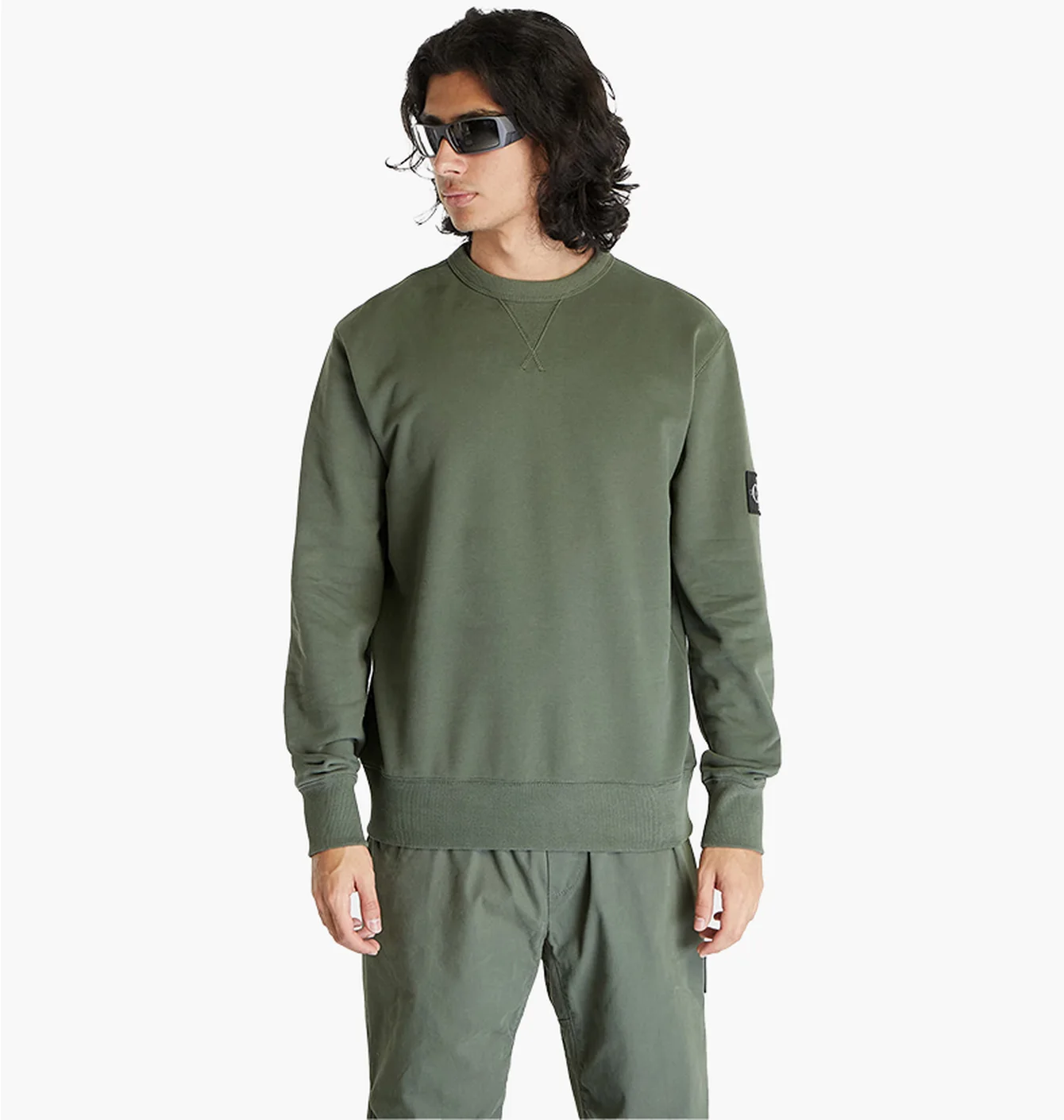 Світшот чоловічий Calvin Klein Jeans Badge Crew Neck Green J30J323426-LLP