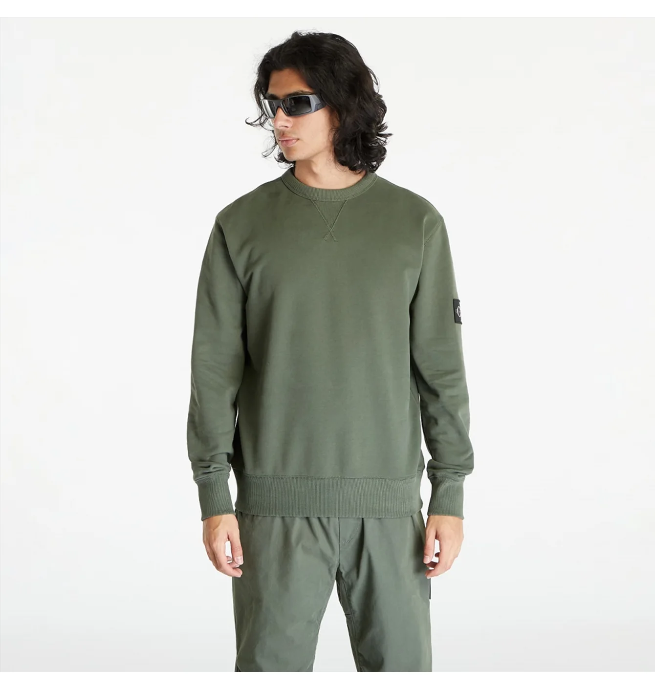 Світшот чоловічий Calvin Klein Jeans Badge Crew Neck Green J30J323426-LLP