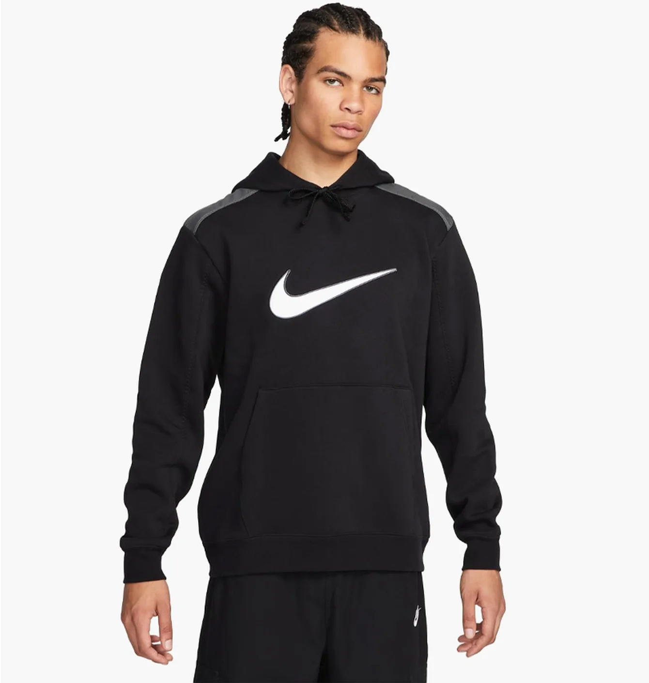 Худі чоловіче Nike M Nsw Sp Flc Hoodie Bb Black FN0247-010