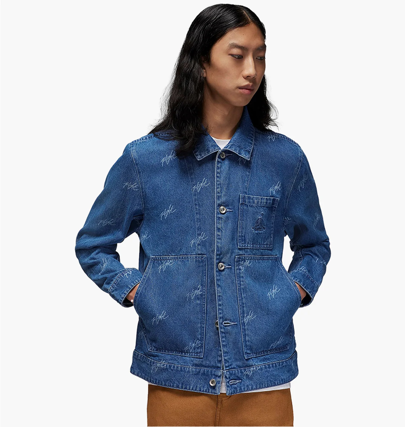 Джинсовка чоловіча Air Jordan Flight Heritage Demim-Jacke Blue FN4649-436
