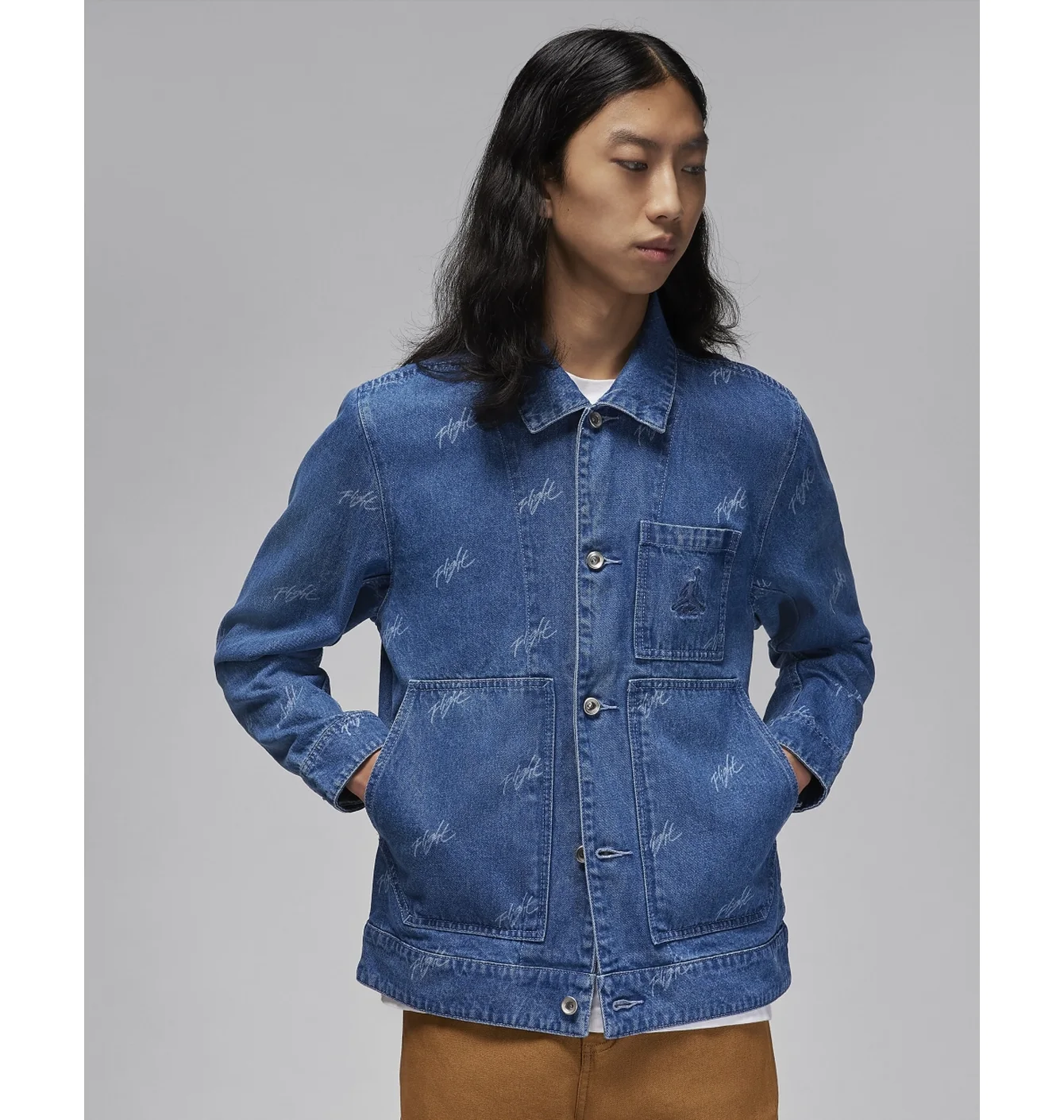 Джинсовка чоловіча Air Jordan Flight Heritage Demim-Jacke Blue FN4649-436