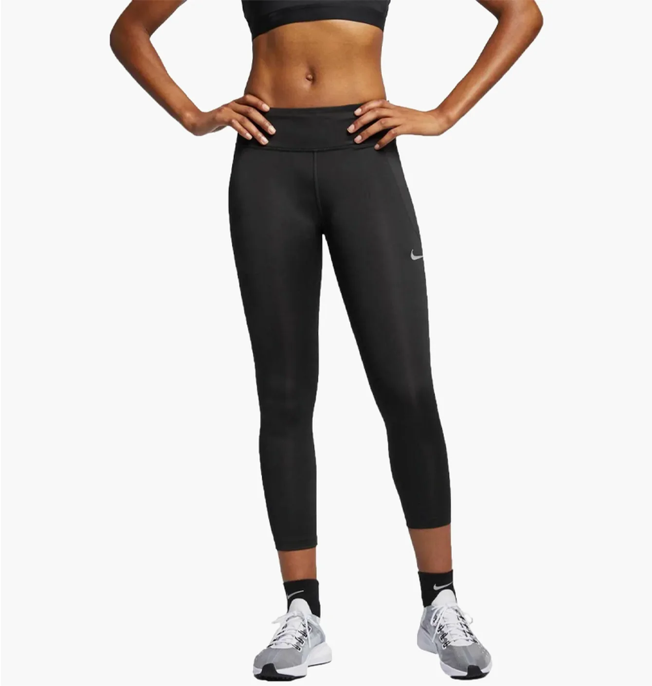 Легінси жіночі Nike Fast Mid Rise Crop Length Black DB4380-010
