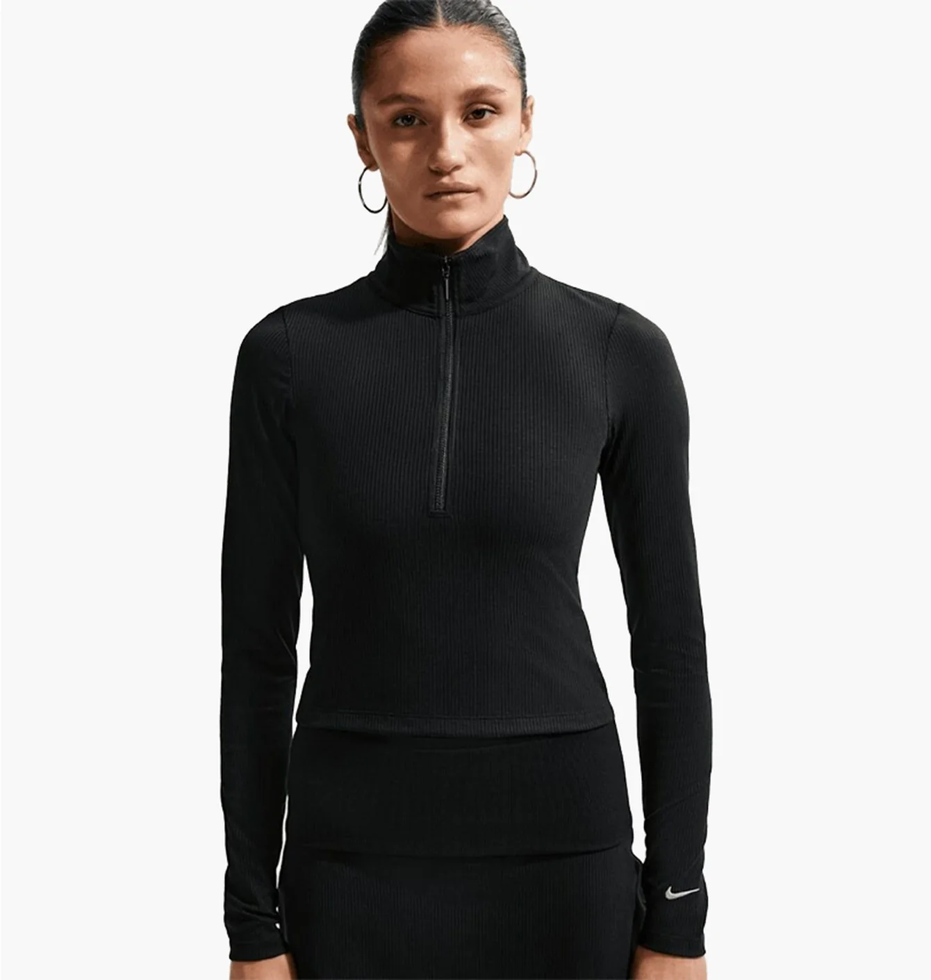 Кофта жіноча Nike Sportswear Chill Knit Tight Quarter-Zip Black IF0577-010