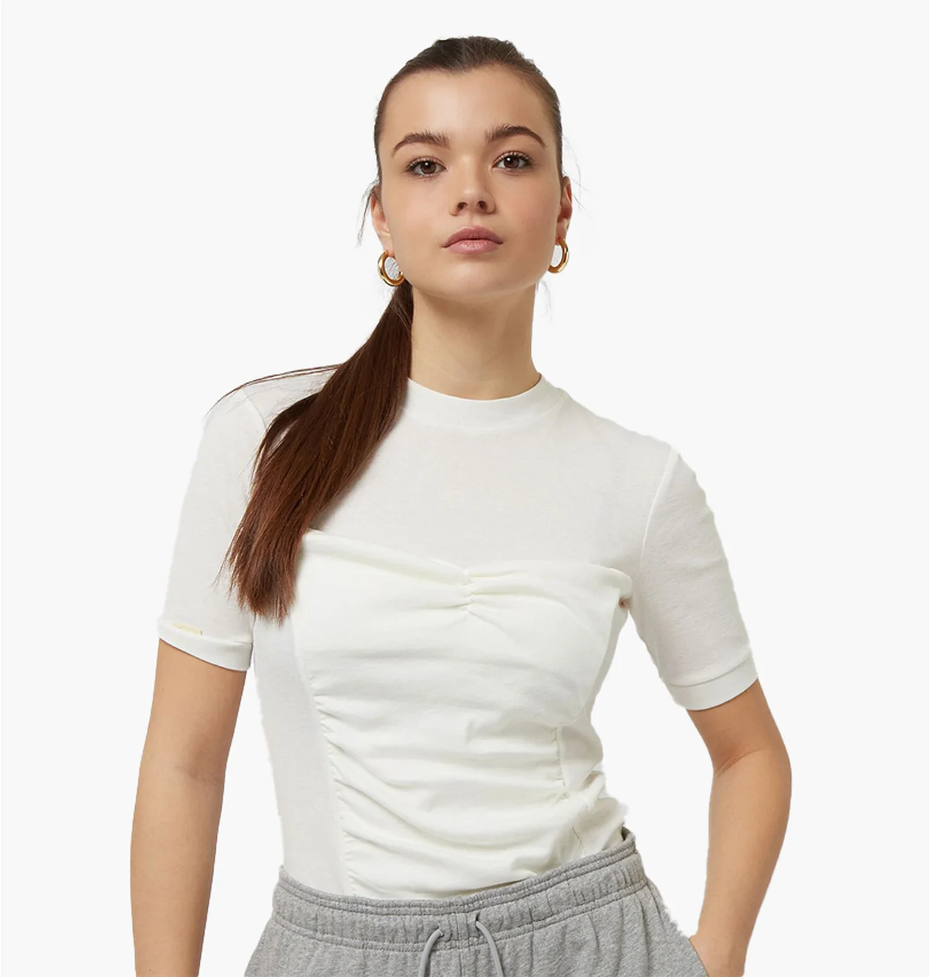 Футболка жіноча Nike Sportswear Twisted Short-Sleeve Top White DV8216-133