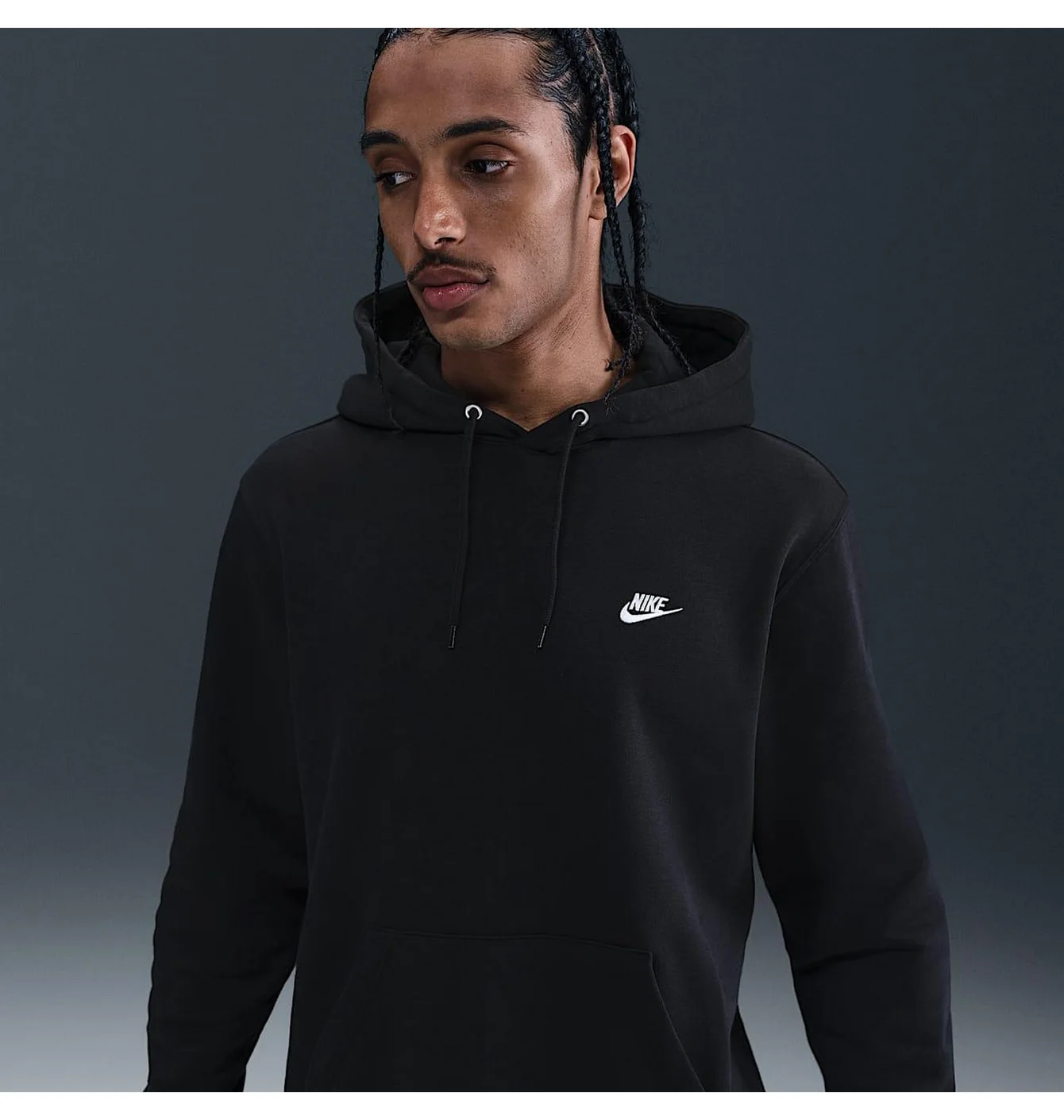 Худі чоловіче Nike Club Pullover Fleece Hoodie Black FN3859-010