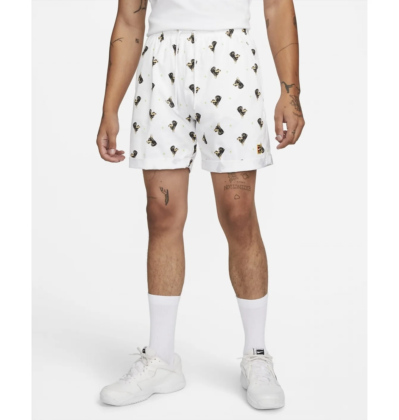 Шорти чоловічі Nike Court Dri-Fit MenS Printed Tennis Shorts White DQ4581-100