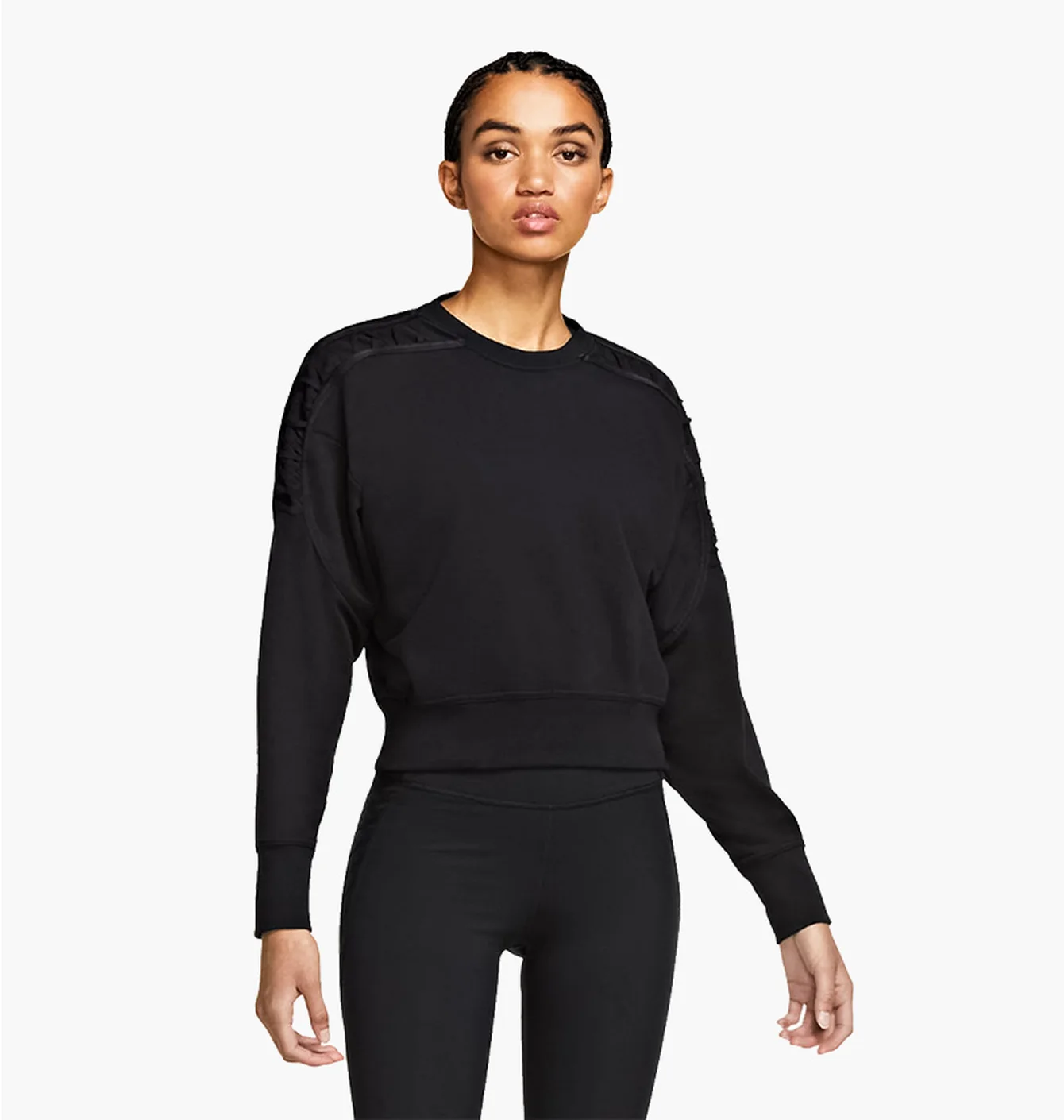 Світшот жіночий Nike Womens Cropped Fleece Training Crew Black DA0447-010