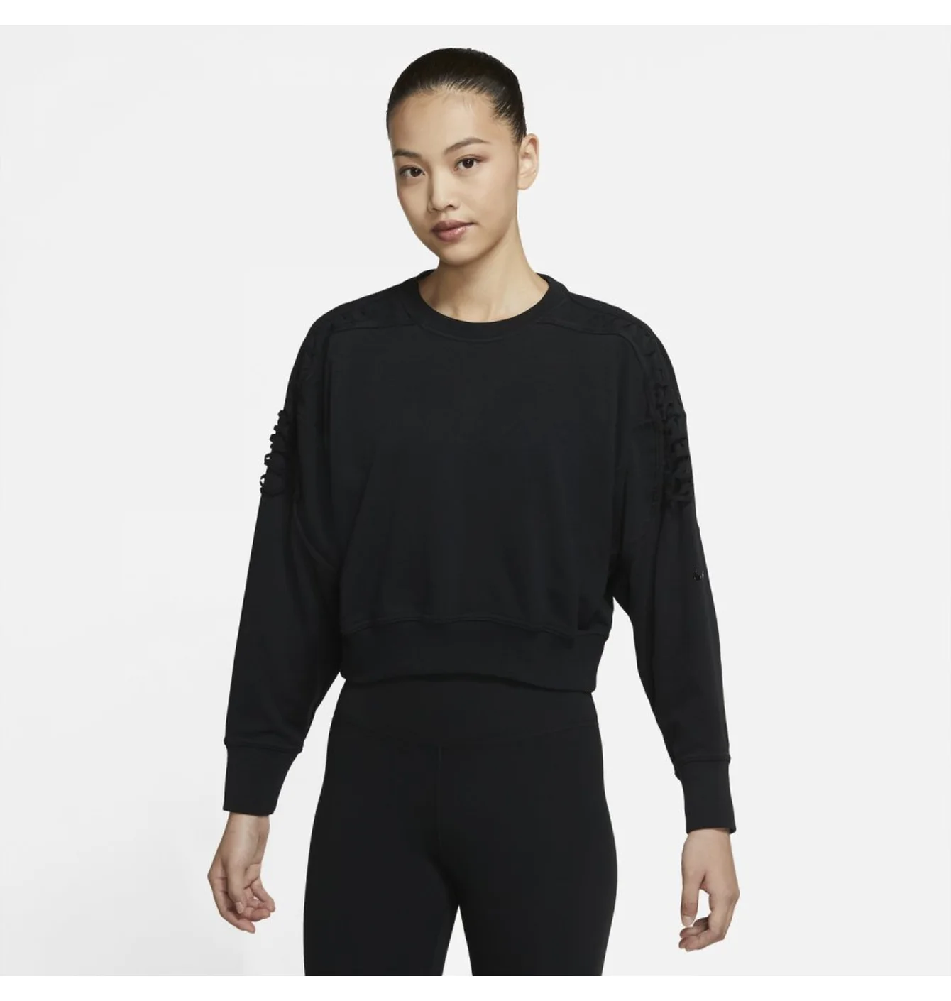 Світшот жіночий Nike Womens Cropped Fleece Training Crew Black DA0447-010