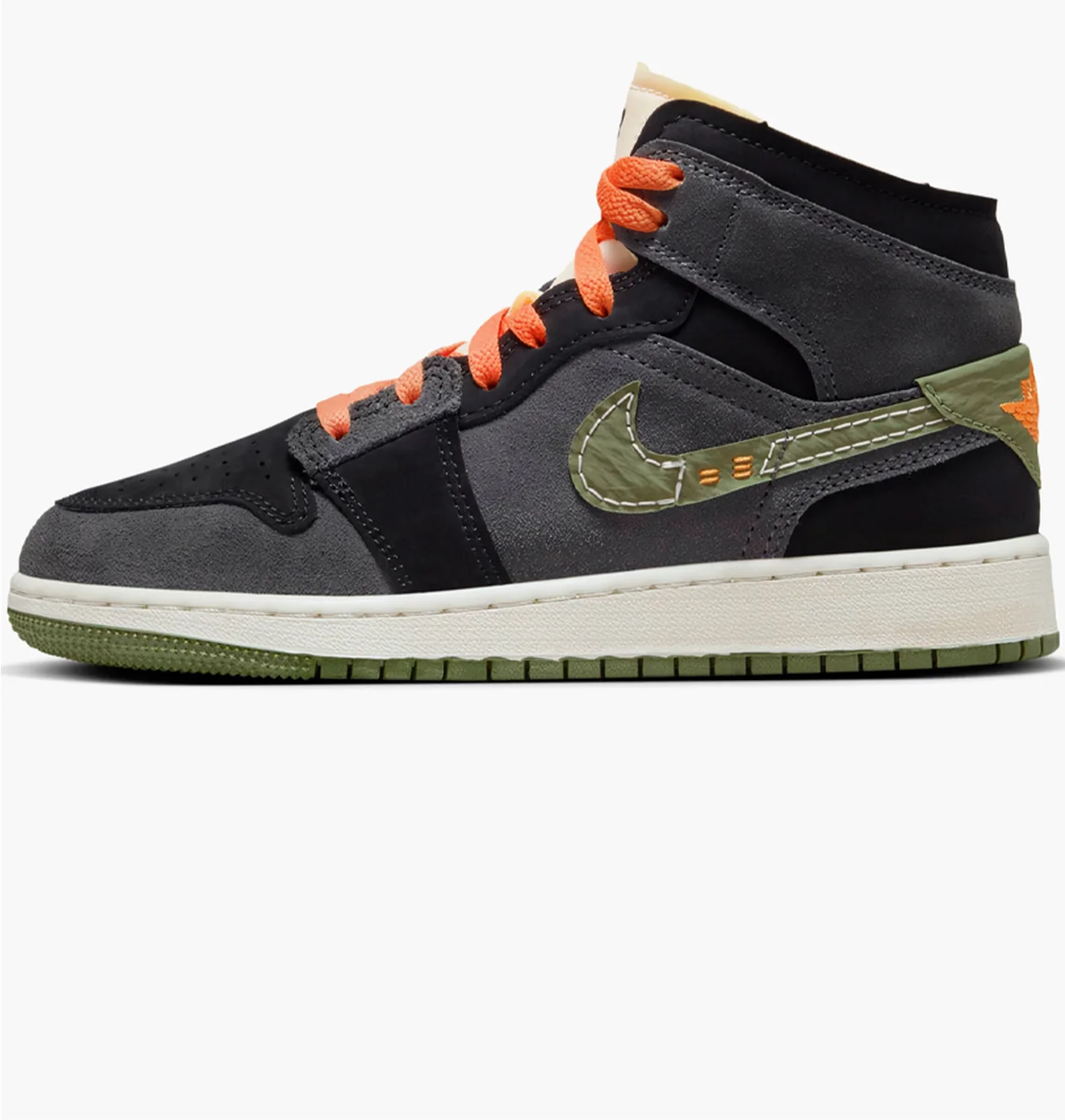 Кросівки дитячі Air Jordan 1 Mid Se Craft Black/Grey FD5847-003