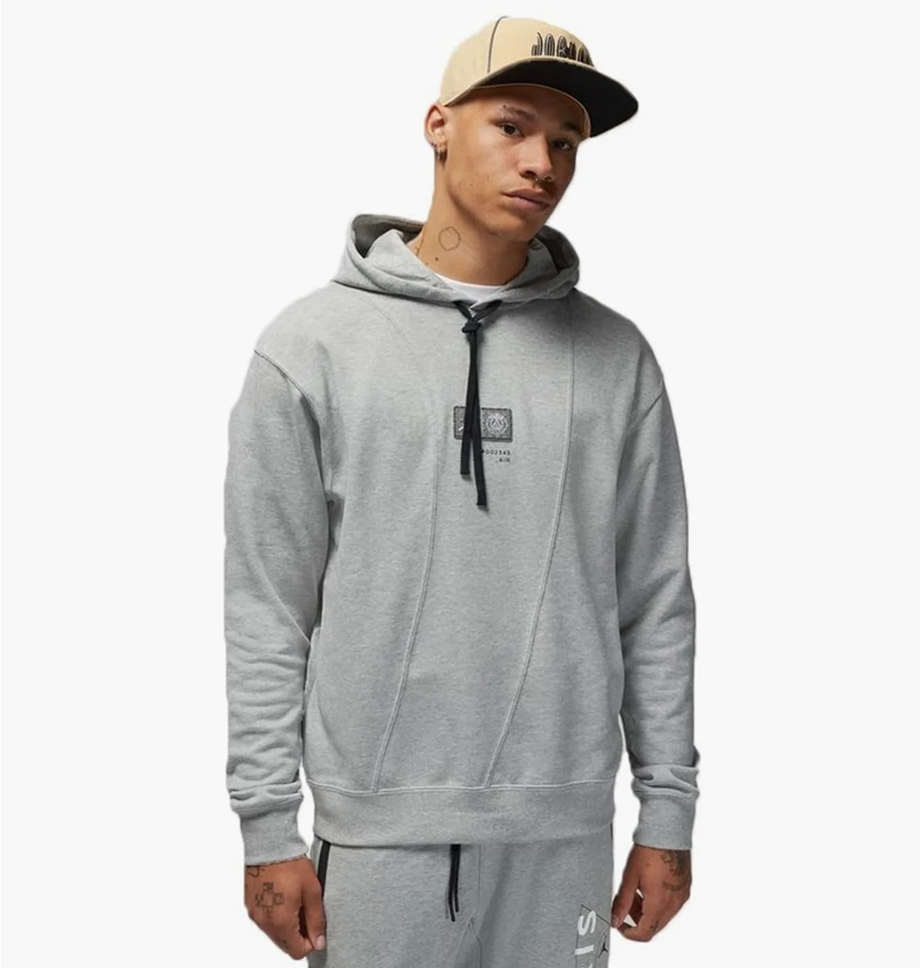 Худі чоловіче Air Jordan Fleece Hoodie X Psg Grey Dm3096-063