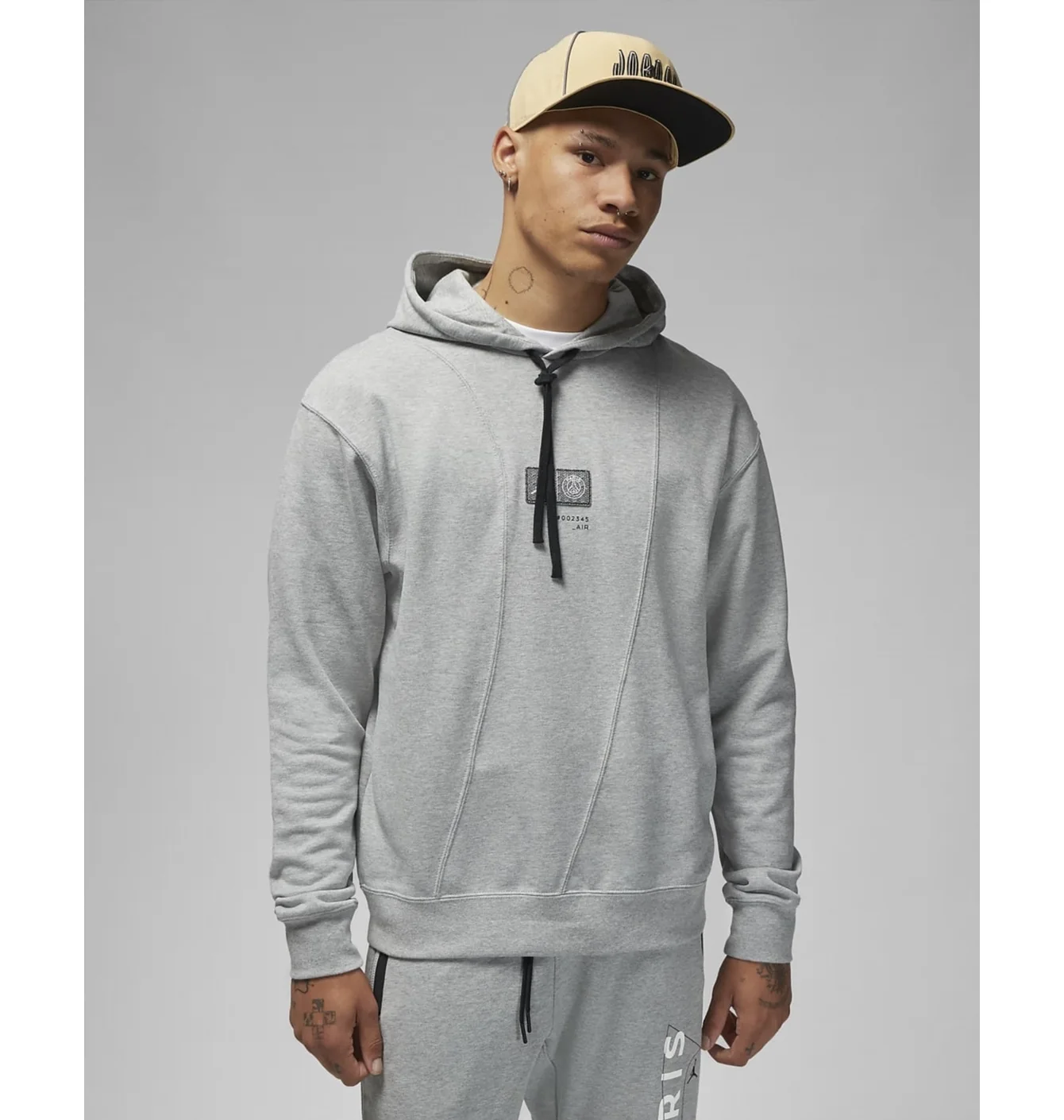 Худі чоловіче Air Jordan Fleece Hoodie X Psg Grey Dm3096-063