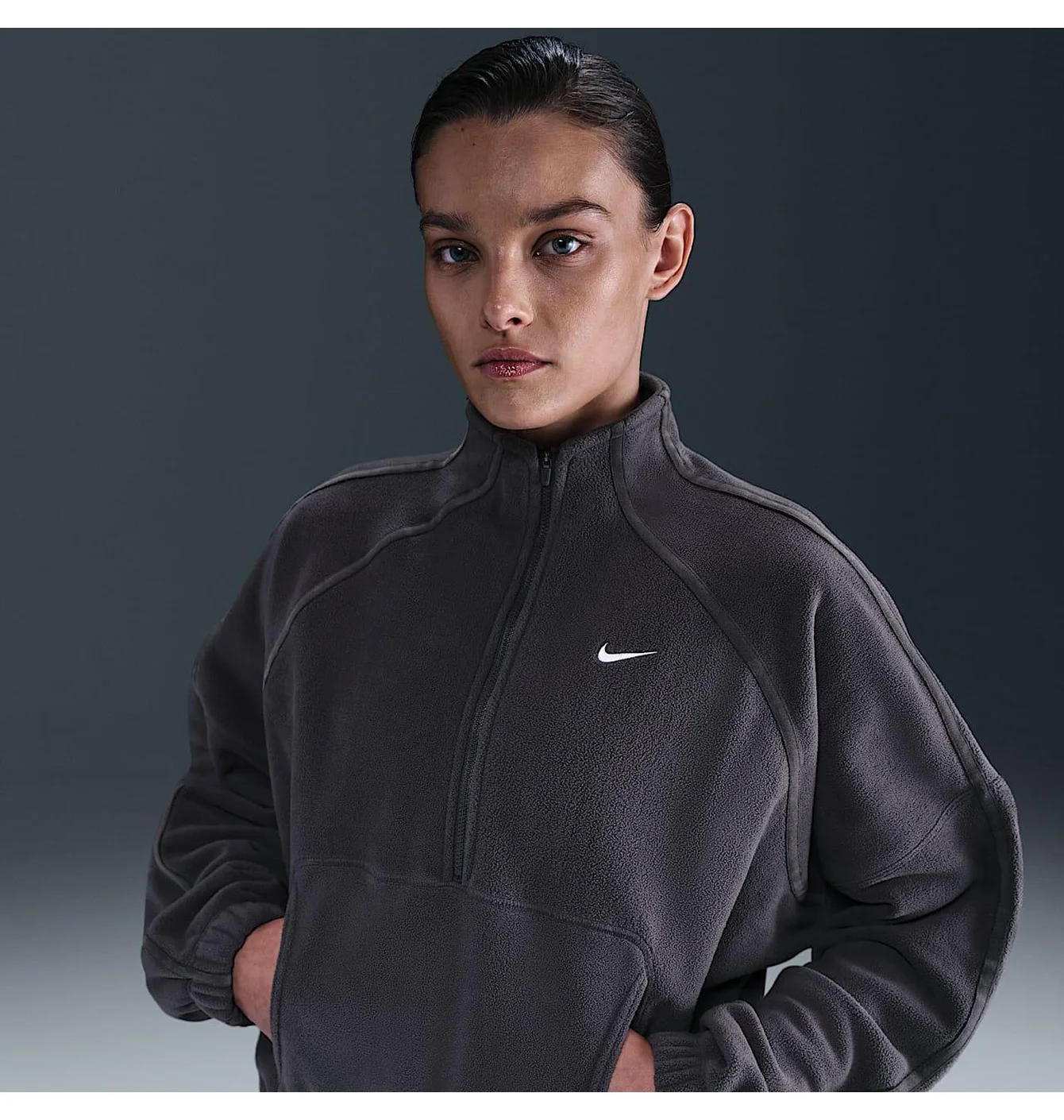 Кофта жіноча Nike Nk One Tf Hz Top Polar Sp Wt Grey IO0182-036