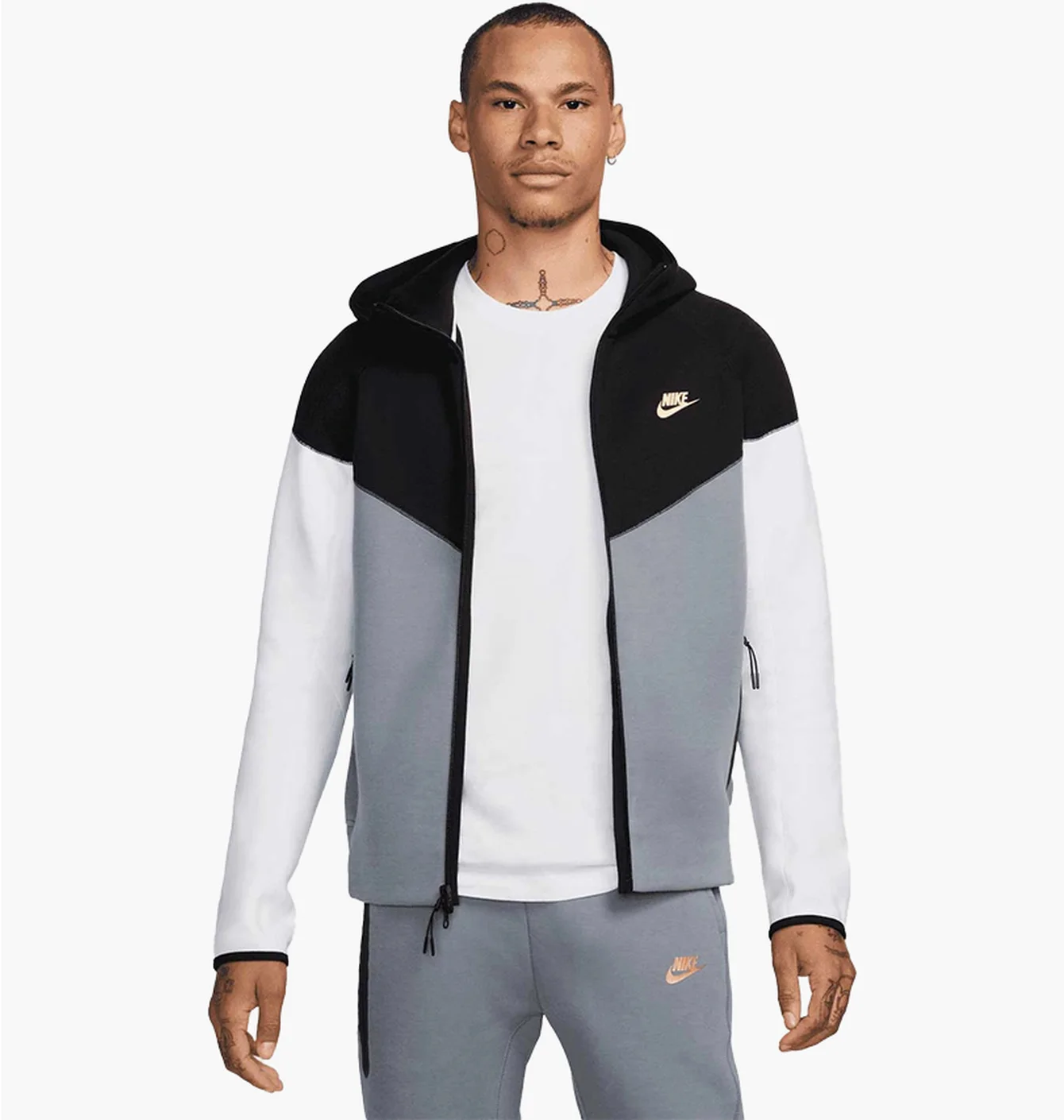 Толстовка чоловіча Nike Tech Fleece Grey/Black FZ4709-011