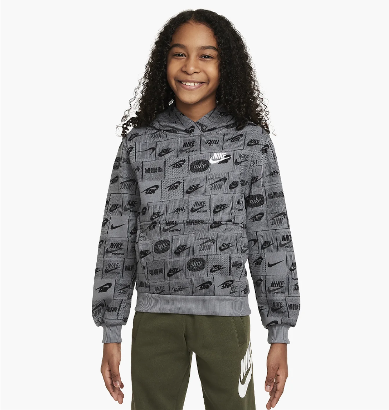 Худі дитяче Nike K Nsw Club Ft Hdy Aop Grey FN8741-084