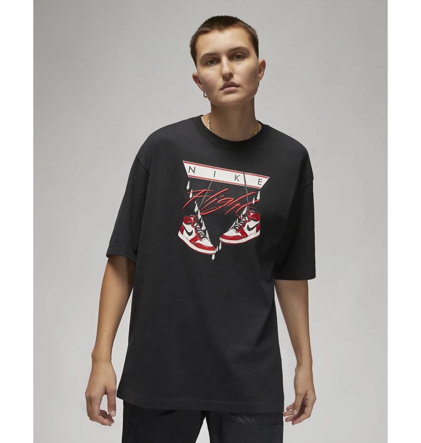 Футболка жіноча Air Jordan T-Shirt W J Flight Shoe Gfx Os Black Dv1411-010