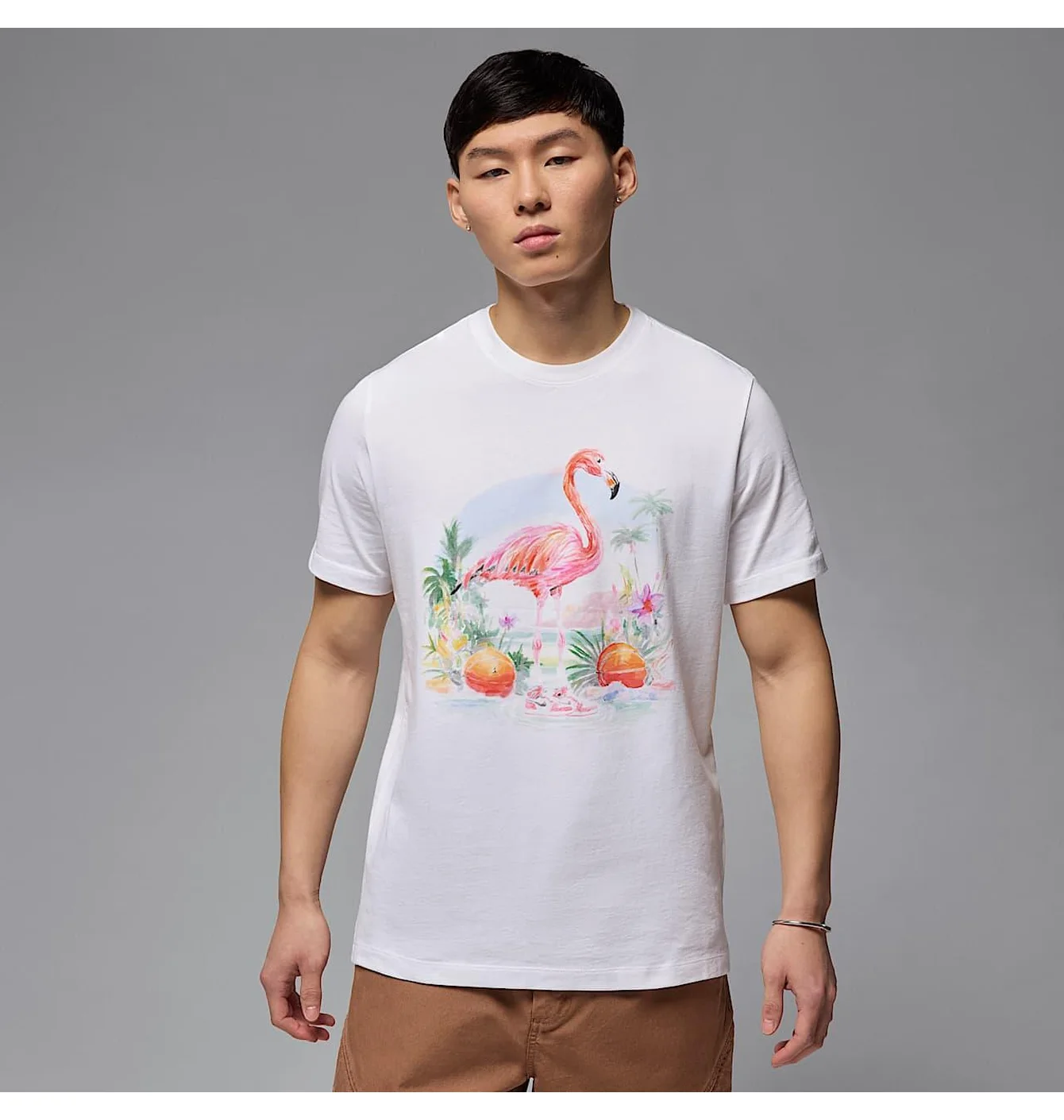 Футболка чоловіча Air Jordan Ess Flamingo Ss Crew White HJ2399-100