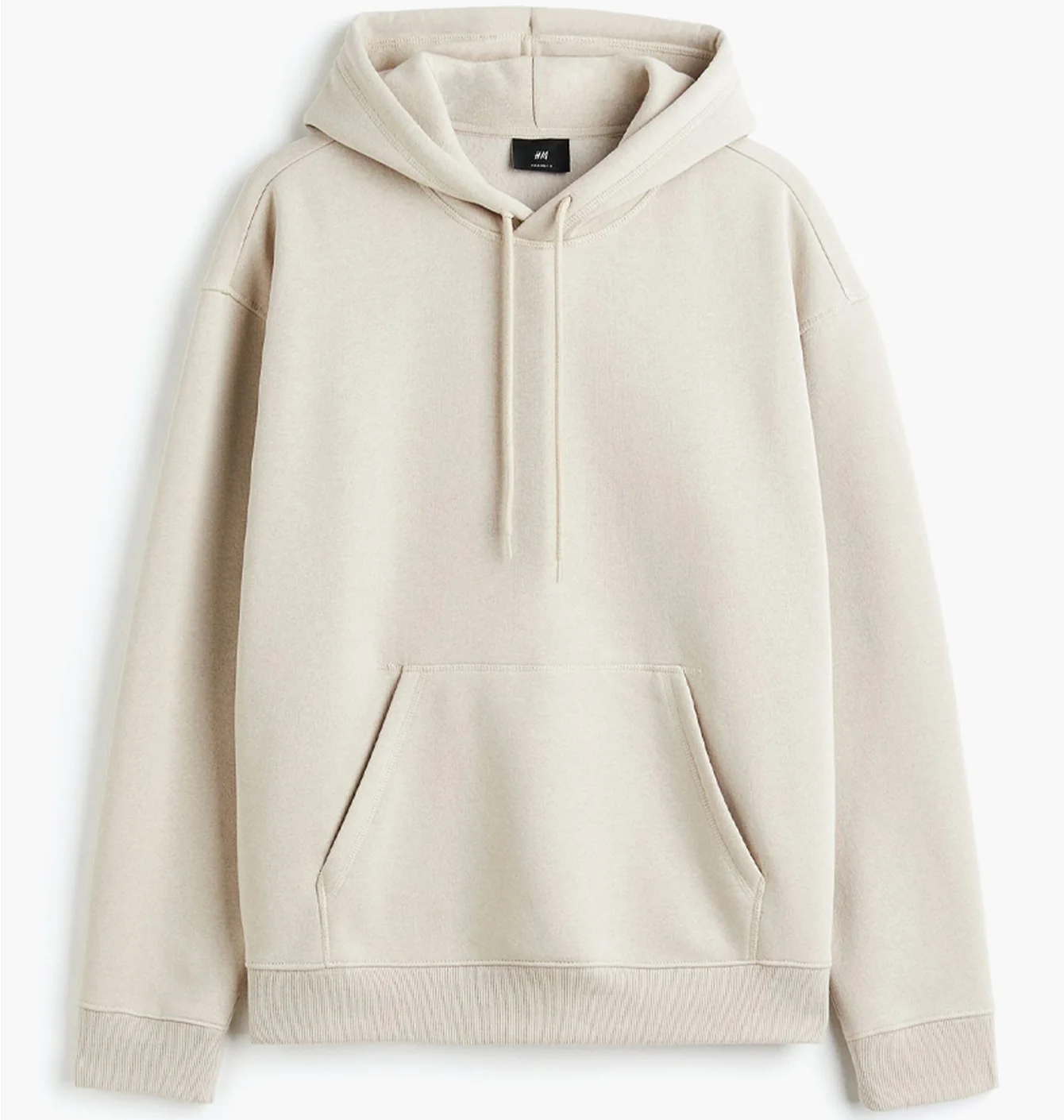 Худі чоловіче H&M Relaxed Fit Hoodie Beige 970819060