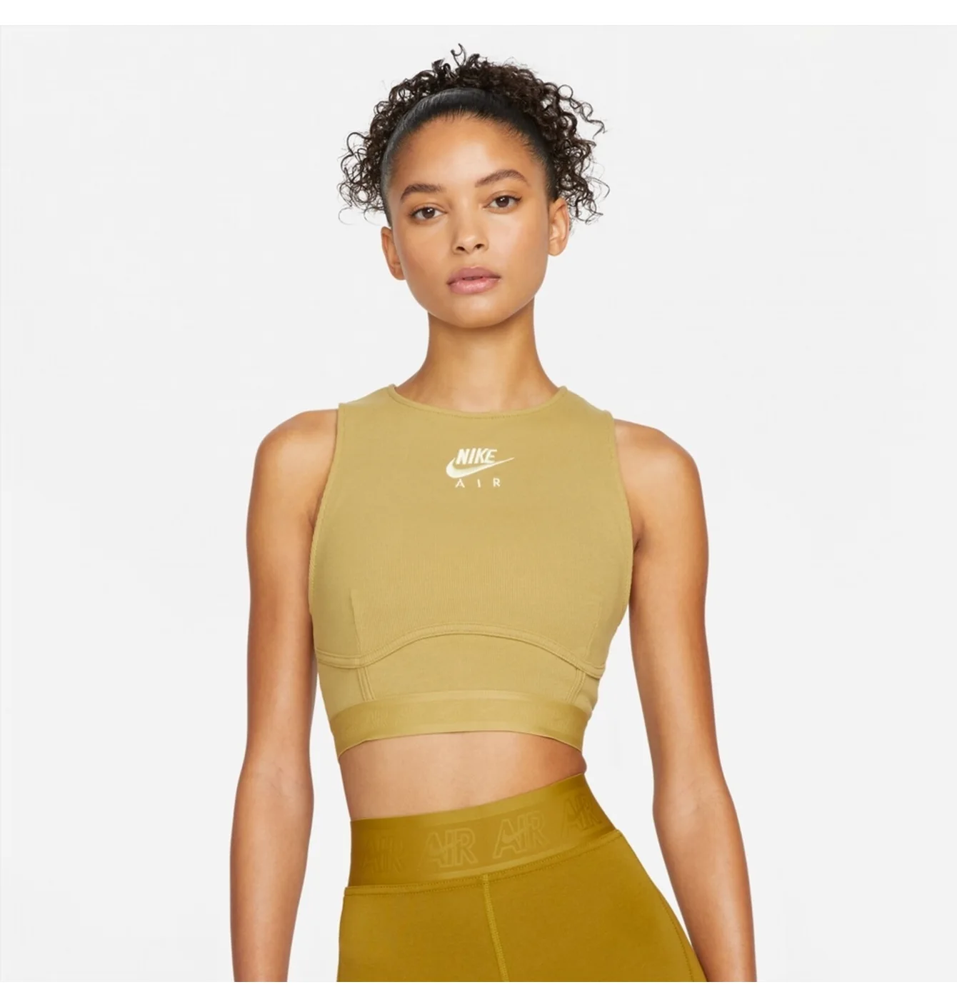 Топ жіночий Nike Air WomenS Ribbed Tank Olive DM6069-769