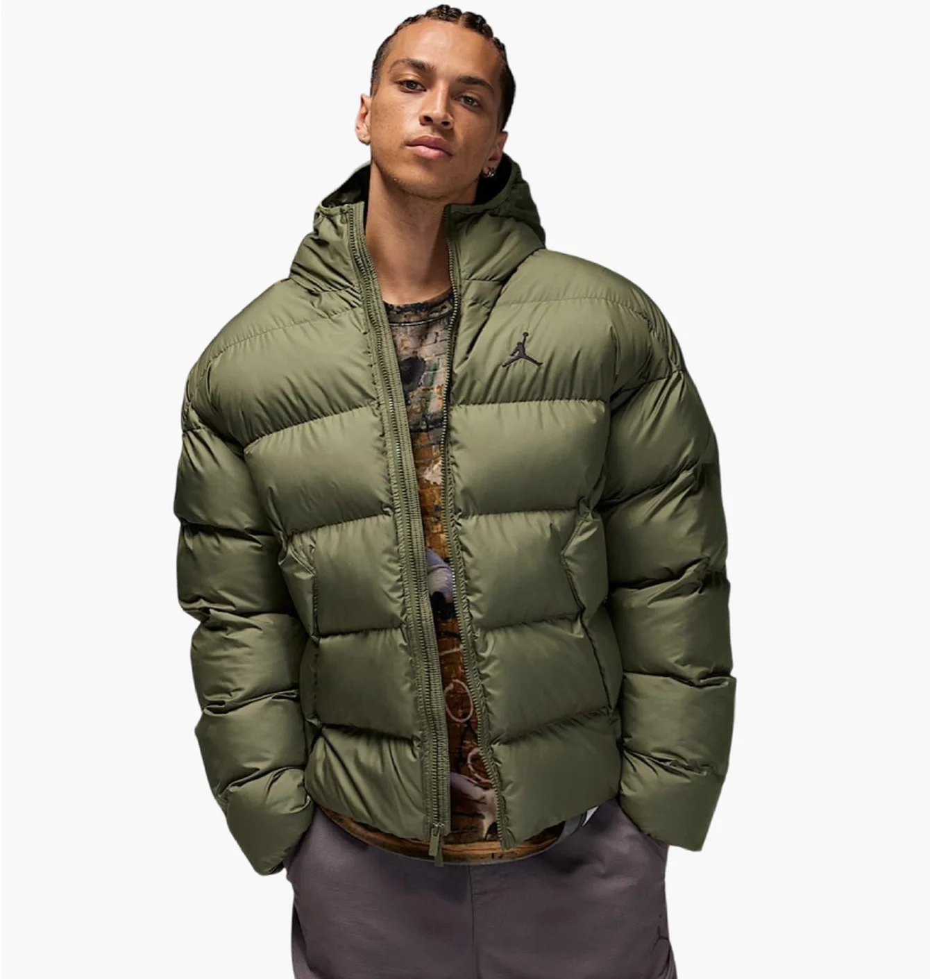 Пуховик чоловічий Air Jordan Brooklyn Therma-Fit Olive HV0532-222