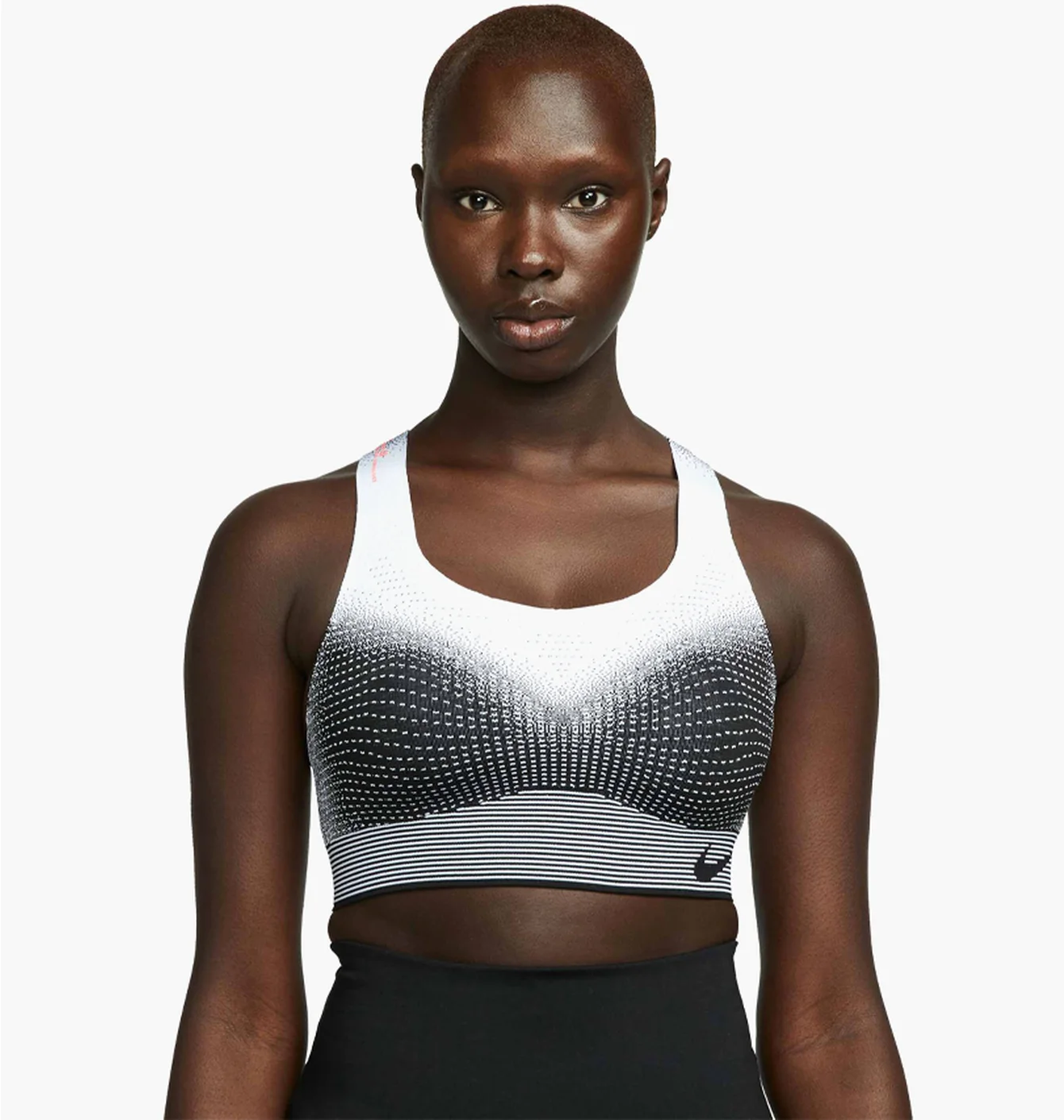Топ жіночий Nike W Swsh Flyknit Bra White/Grey DQ5119-010