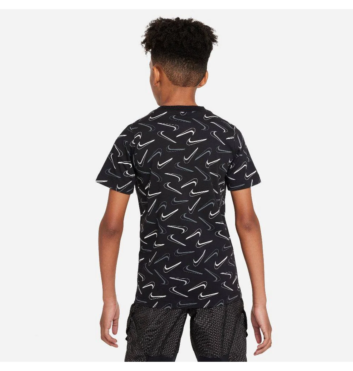 Футболка дитяча Nike Nsw Tee Swoosh Aop Black FN9605-010