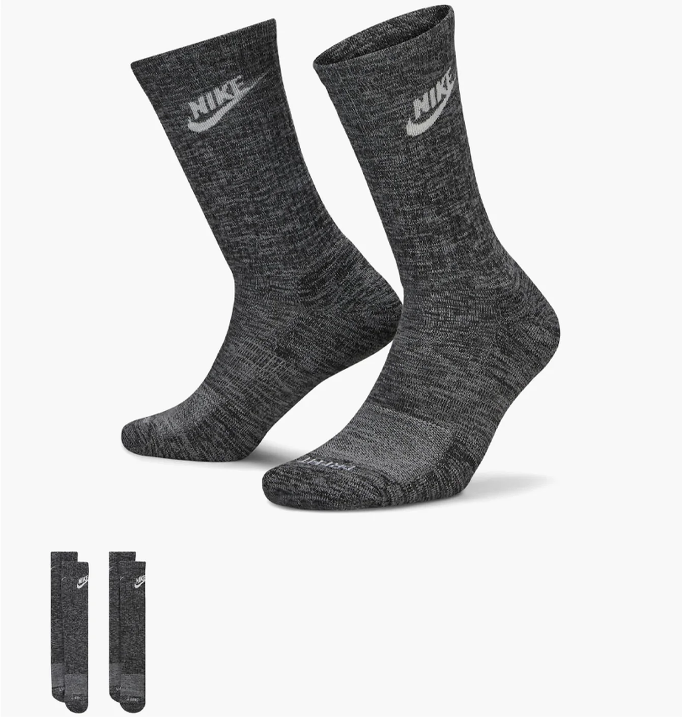 Шкарпетки унісекс Nike Everyday Cush Grey (2 пари) DH3778-010