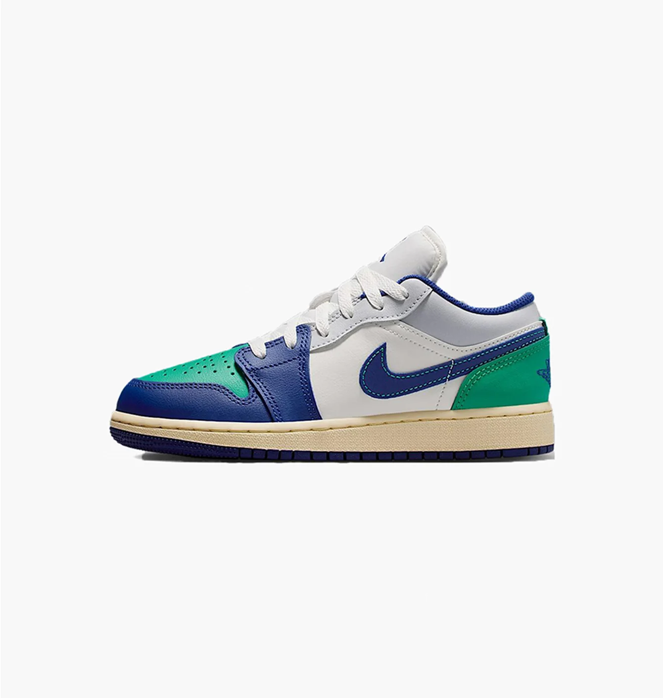 Кросівки дитячі Air Jordan 1 Low Big Kids Blue/Green 553560-147