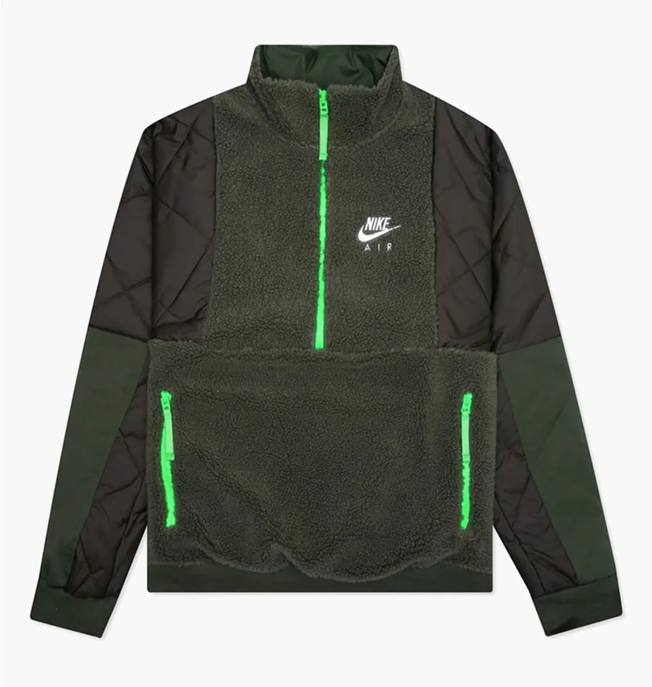 Куртка чоловіча Nike Sportswear Sherpa Half Zip Jacket Carbon Green Dd6446-335