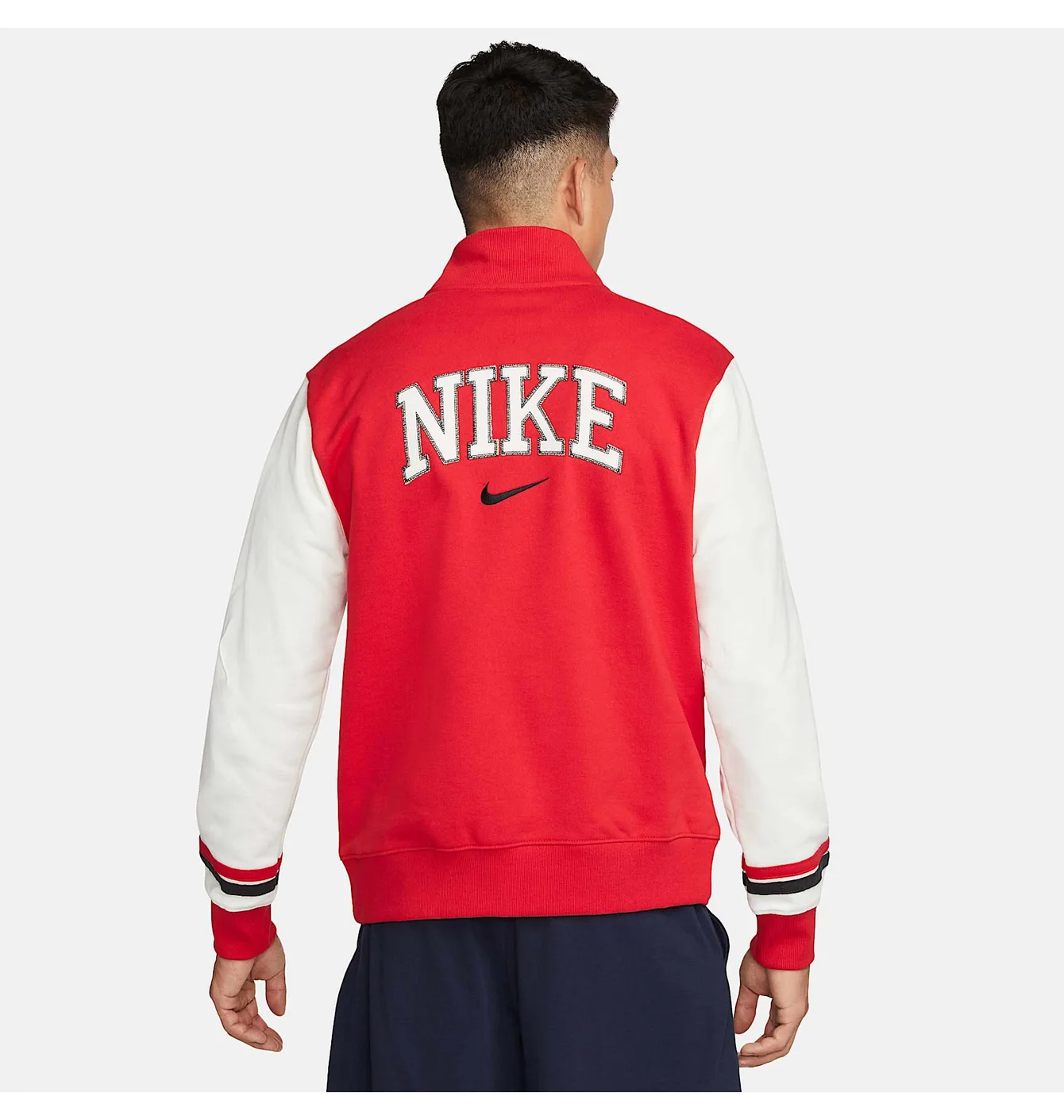 Бомбер чоловічий Nike Retro Varsity Red/White DZ2551-657