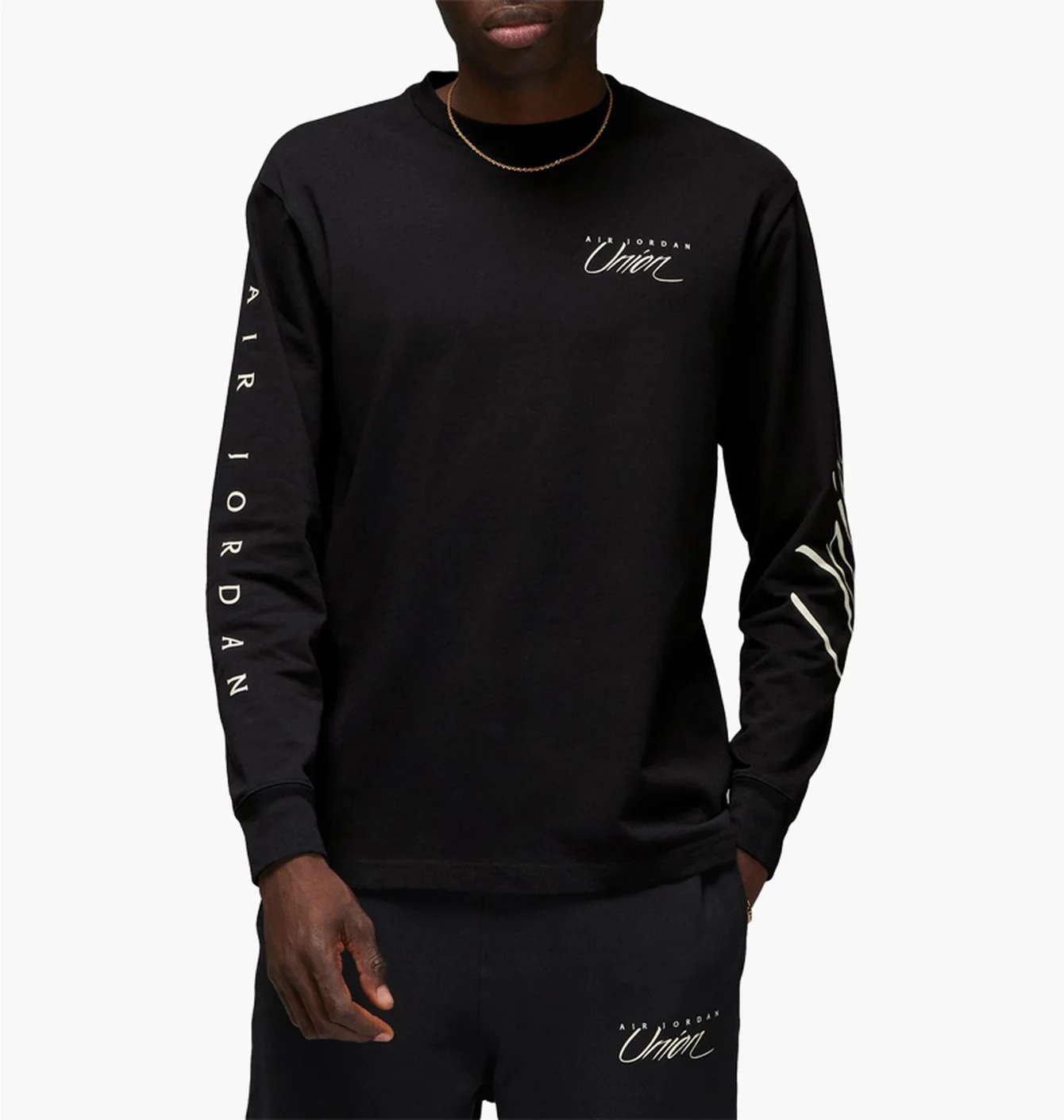 Лонгслів чоловічий Air Jordan Long Sleeve T-Shirt X Union La Black DV7341-010