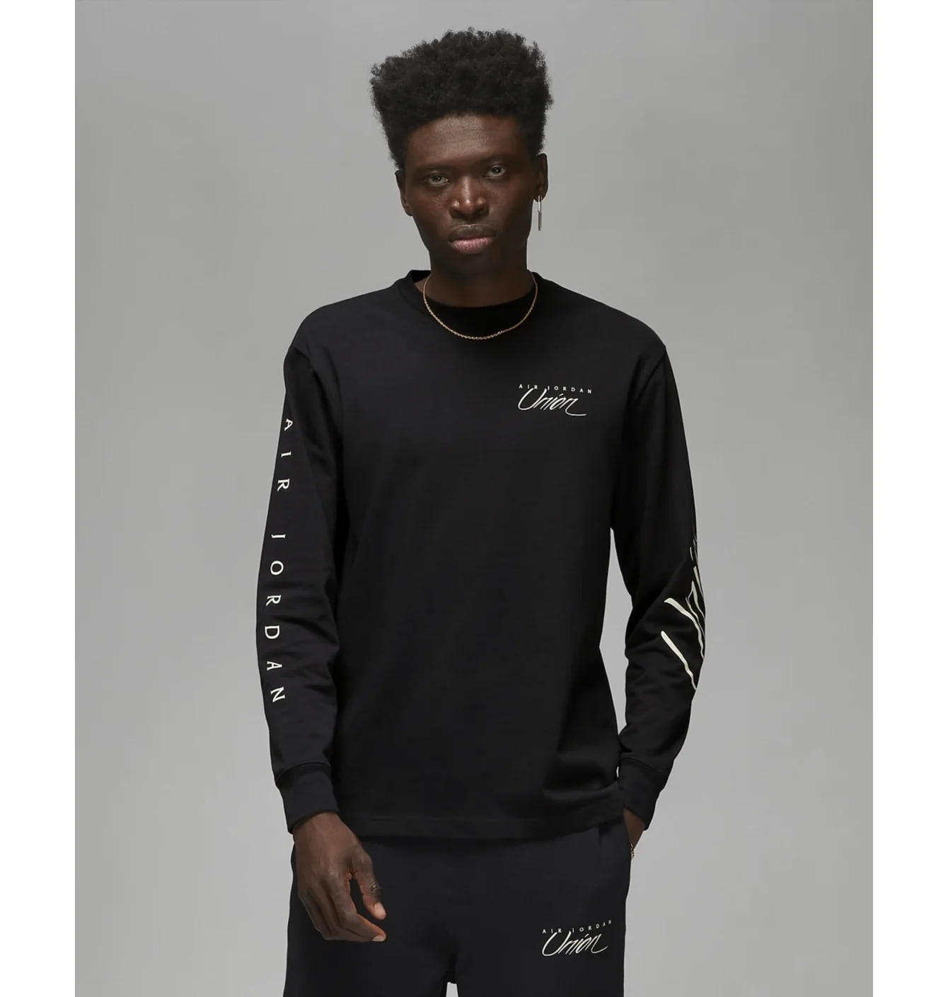 Лонгслів чоловічий Air Jordan Long Sleeve T-Shirt X Union La Black DV7341-010