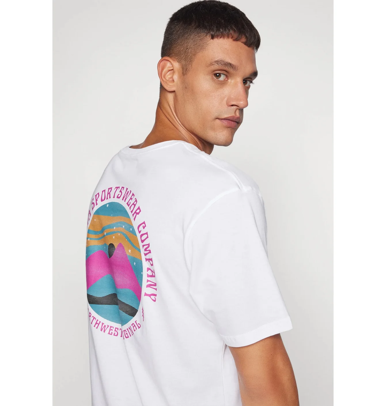 Футболка чоловіча Columbia Rollingwood Back Print T-Shirt In White C2342D03C-A11